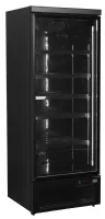 Vitrine réfrigérée professionnelle 1 porte vitrée noire positive 459 l - Atom Maxi C1DBB - Tefcold
