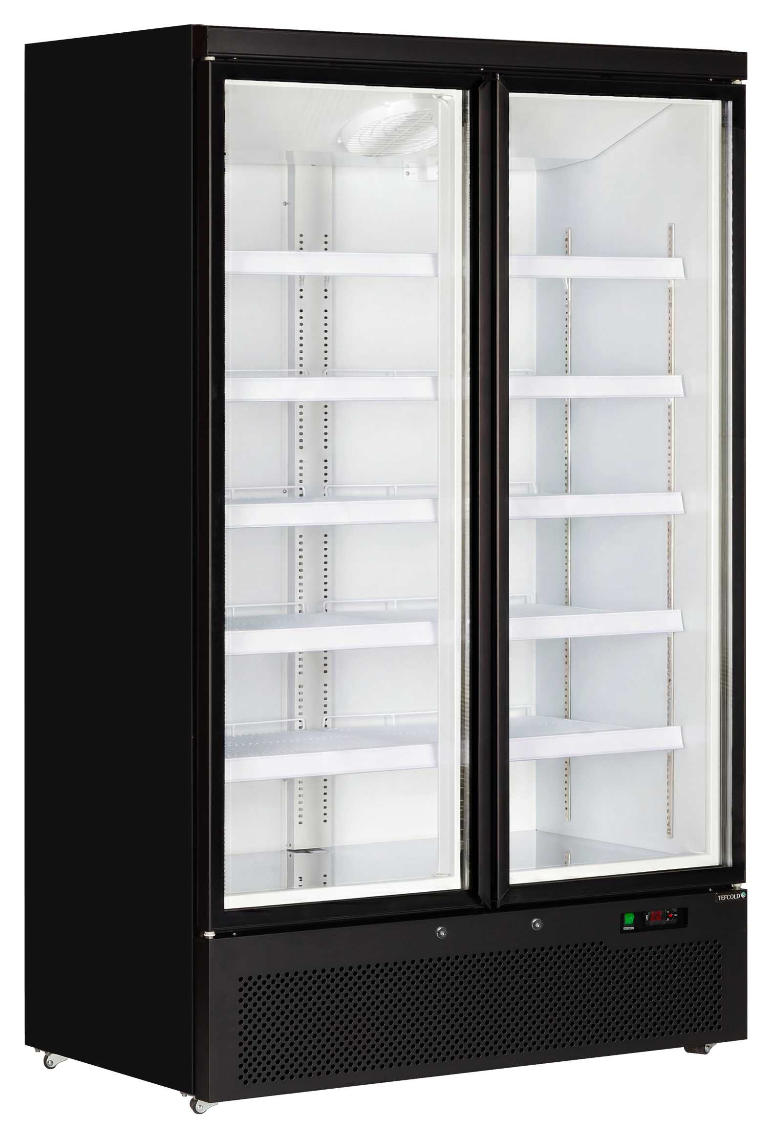 Vitrine réfrigérée professionnelle blanche 2 portes vitrées positive - Atom Maxi C2DB - Tefcold