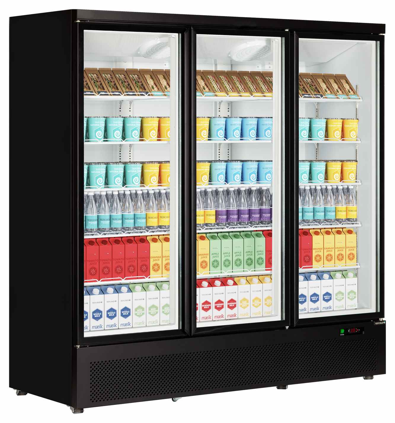 Vitrine réfrigérée professionnelle blanche 3 portes vitrées positive - Atom Maxi C3DB - Tefcold en cuisine professionnelle