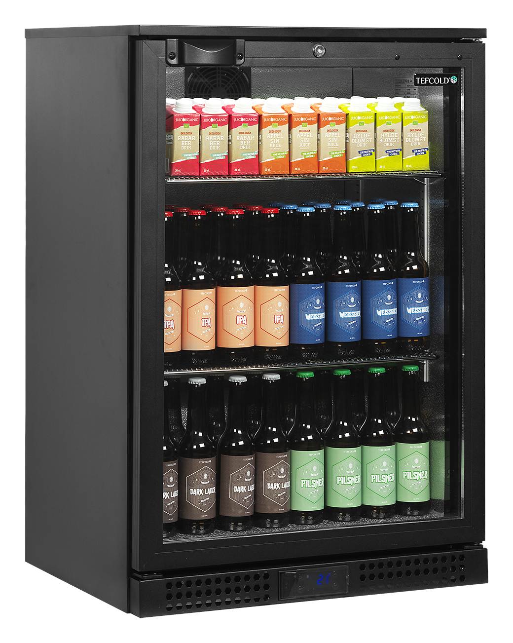 Arrière-bar professionnelle 1 porte vitrée 118 litres positive - BA11H - Tefcold en cuisine professionnelle