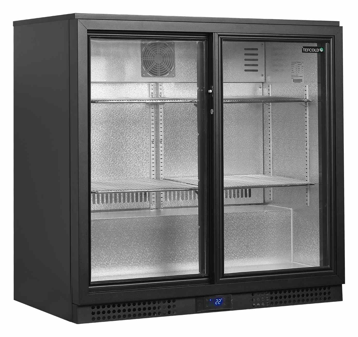 Arrière-bar professionnelle 2 portes vitrées coulissantes 188 litres positive - BA21S - Tefcold