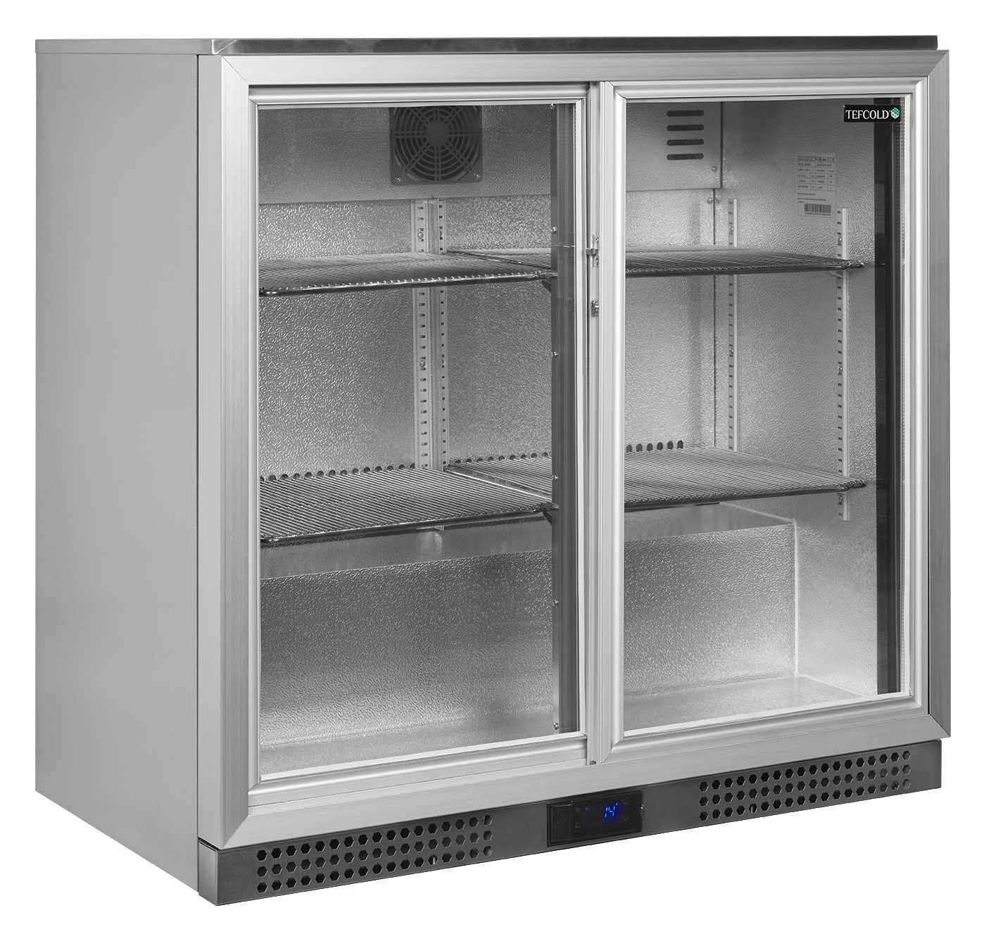 Arrière-bar professionnelle 2 portes vitrées coulissantes 183 litres positive - BA26SS - Tefcold