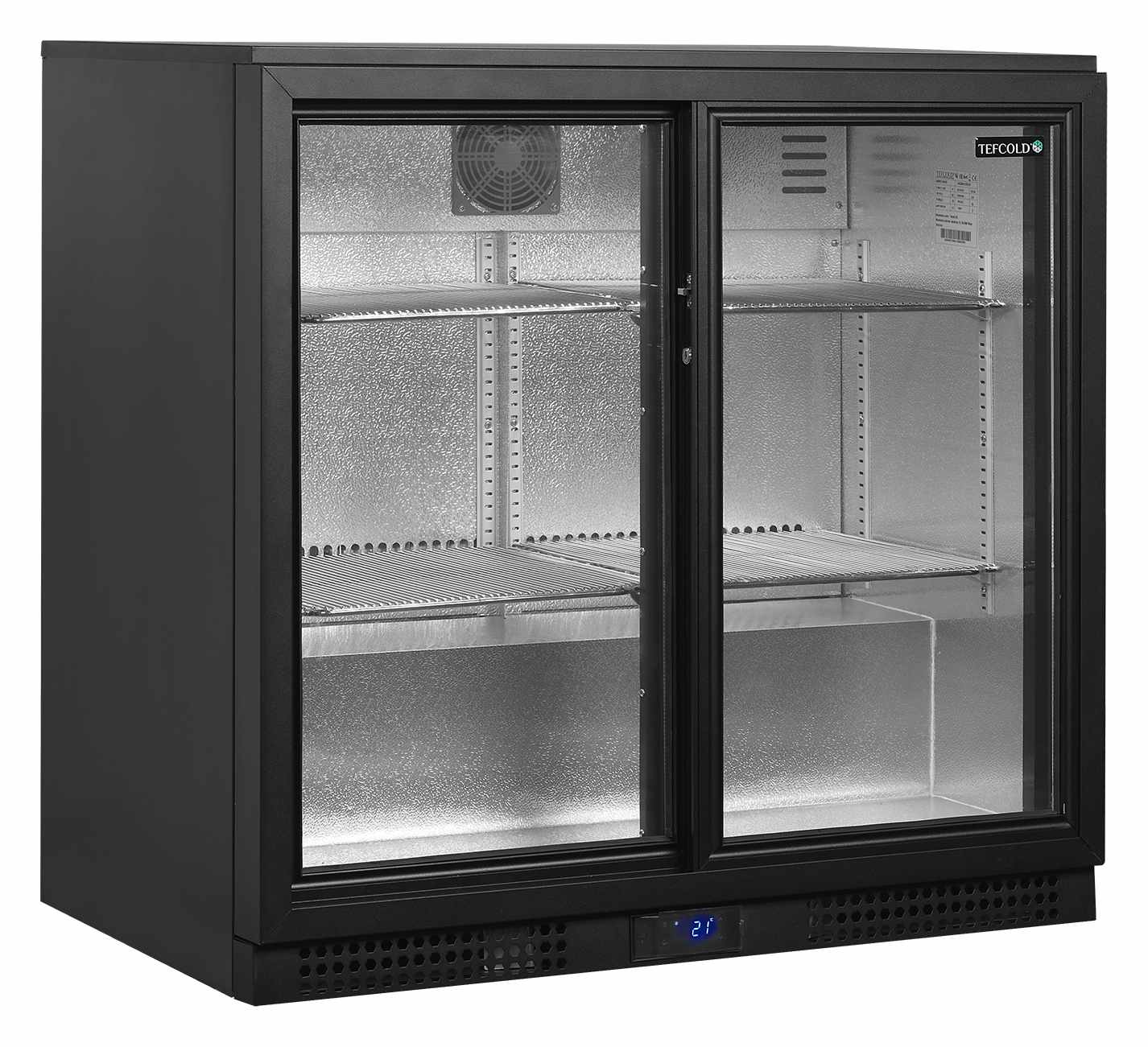 Arrière-bar professionnelle 2 portes vitrées coulissantes 182 litres capacité positive - BA26S - Tefcold