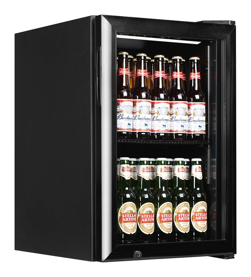 Équipement professionnel noir 1 porte vitrée positif - BC60 - Tefcold en cuisine professionnelle