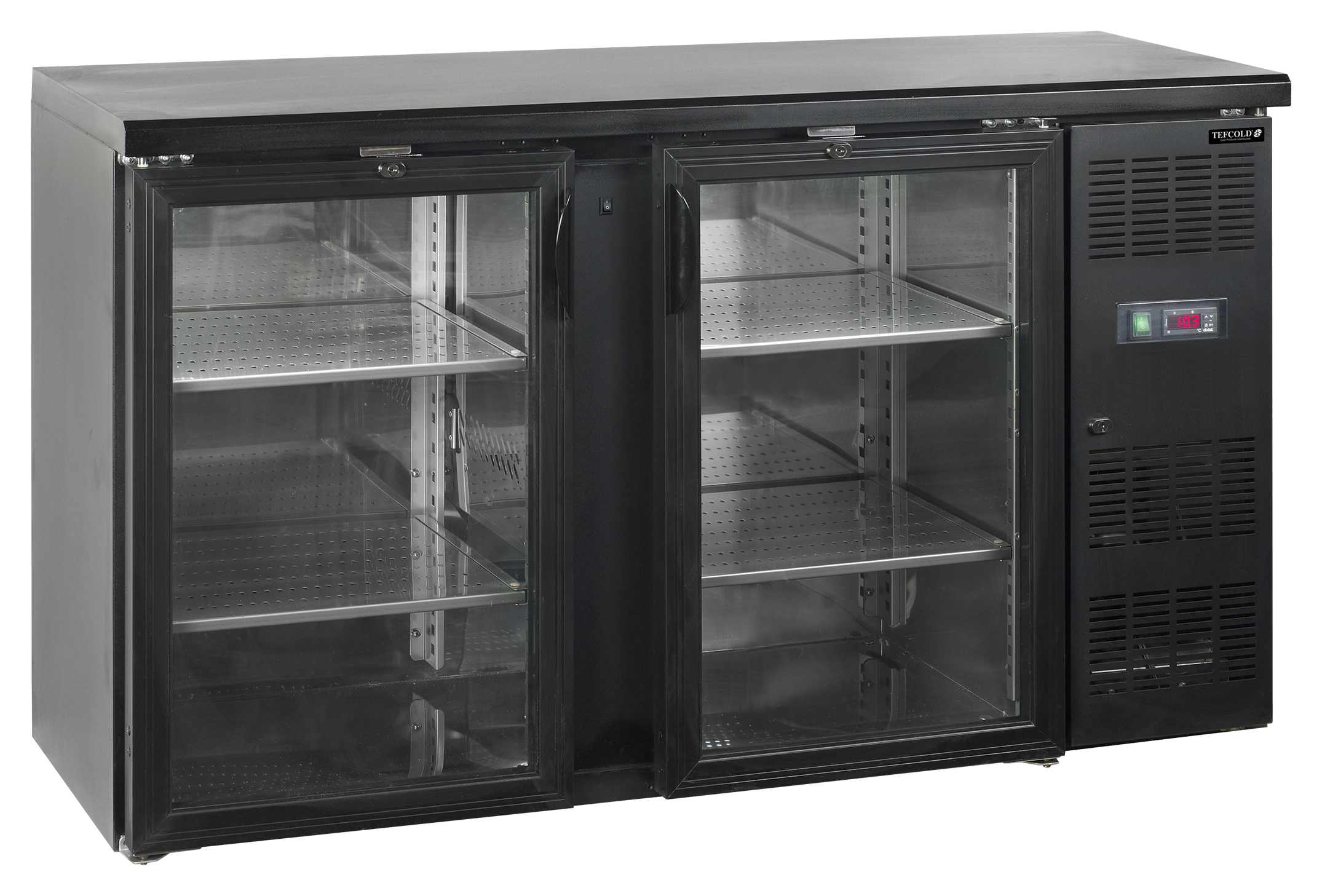 Arrière-bar professionnelle 2 portes vitrées 277 litres positive - CBC210G - Tefcold
