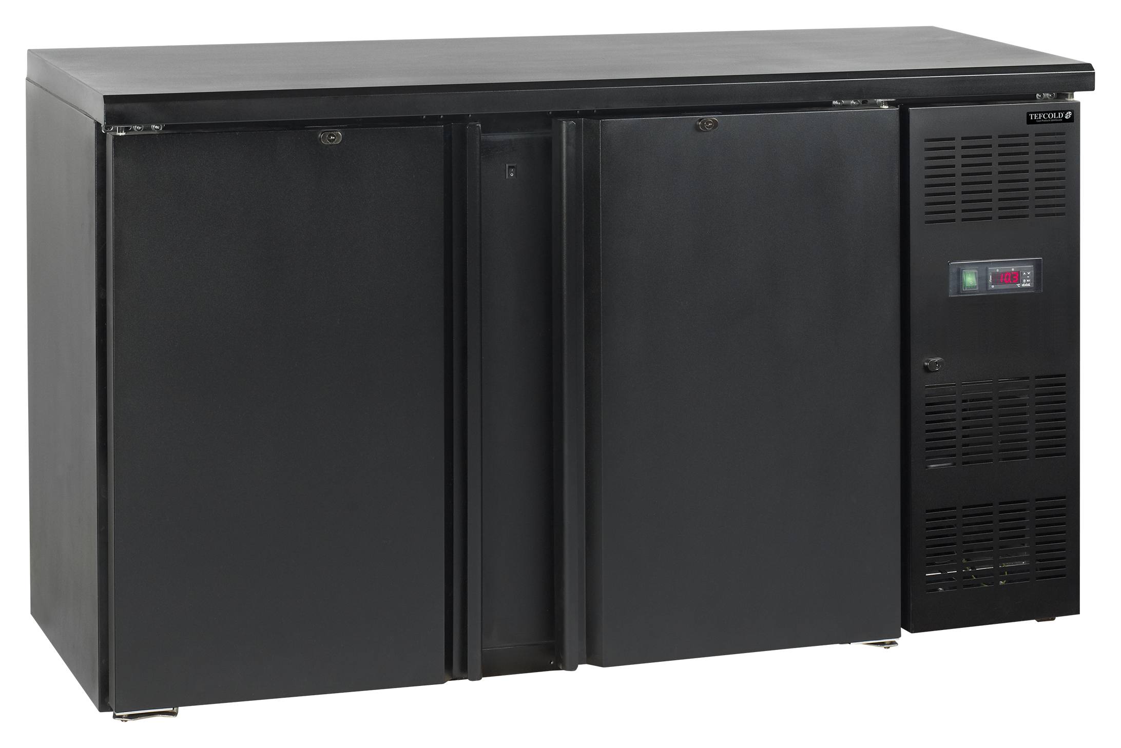 Arrière-bar professionnelle 2 portes pleines capacité 277 litres positive - CBC210 - Tefcold