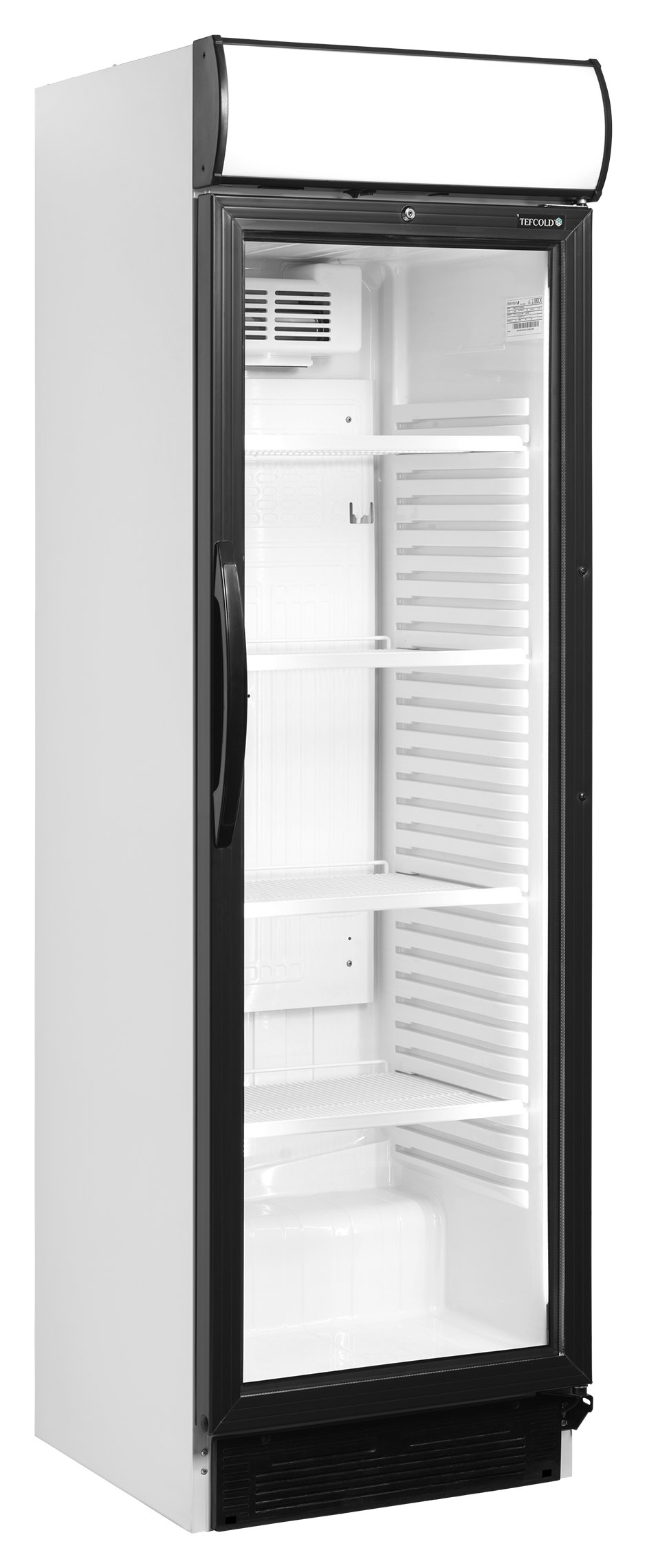 Réfrigérateur professionnel à boissons 1 porte vitrée Blanc capacité 345 L positif - CEV425CP 2 LED - Tefcold