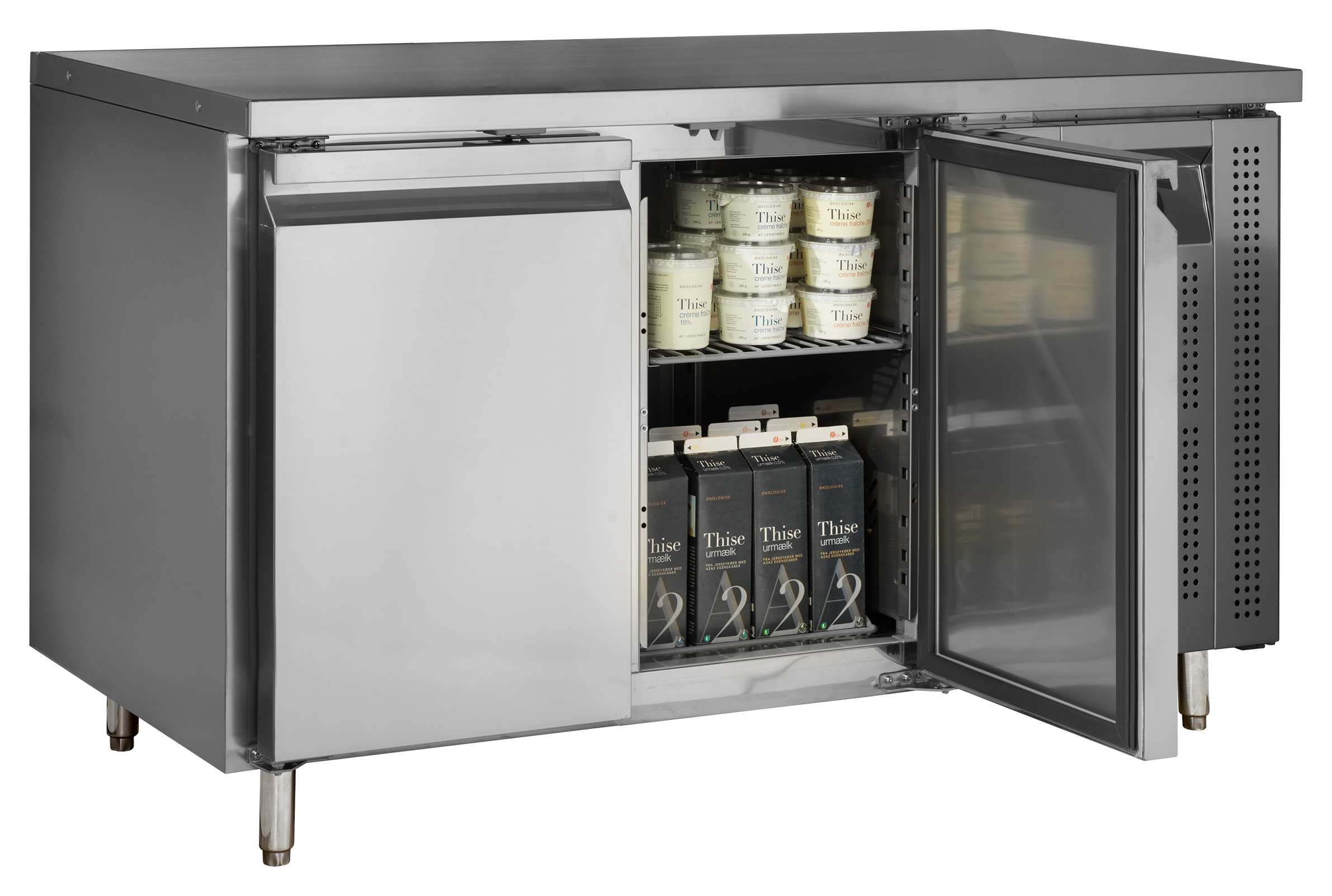 Comptoir réfrigéré professionnel 2 portes positif 190 l - CK7210X1 - Tefcold en cuisine professionnelle