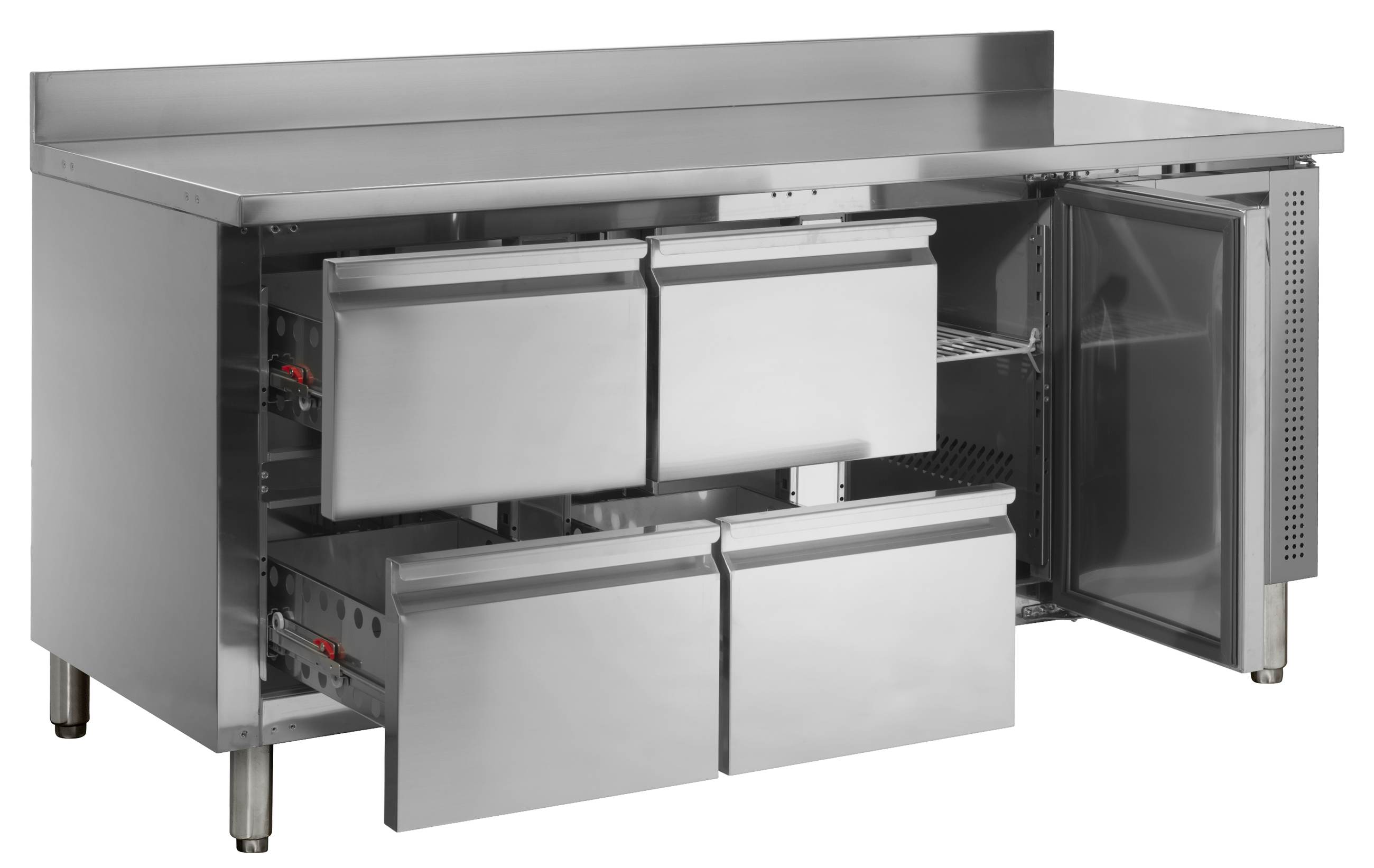 Comptoir réfrigéré professionnel 1 porte positif avec dosseret GN1/1 capacité 402 litres - CK7340 - Tefcold en cuisine professionnelle