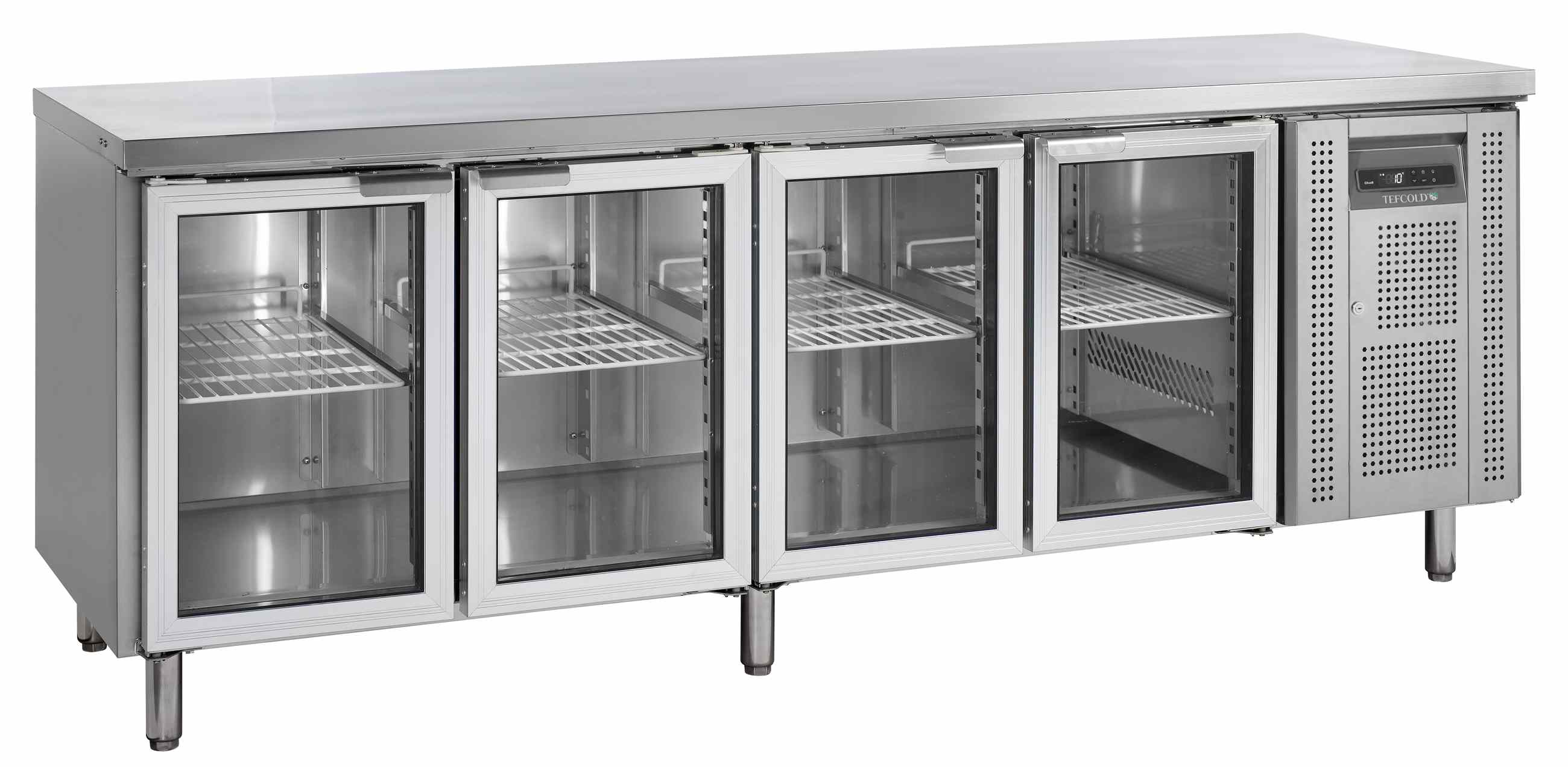 Meuble réfrigéré professionnel 4 portes vitrées positif - CK7410G - Tefcold