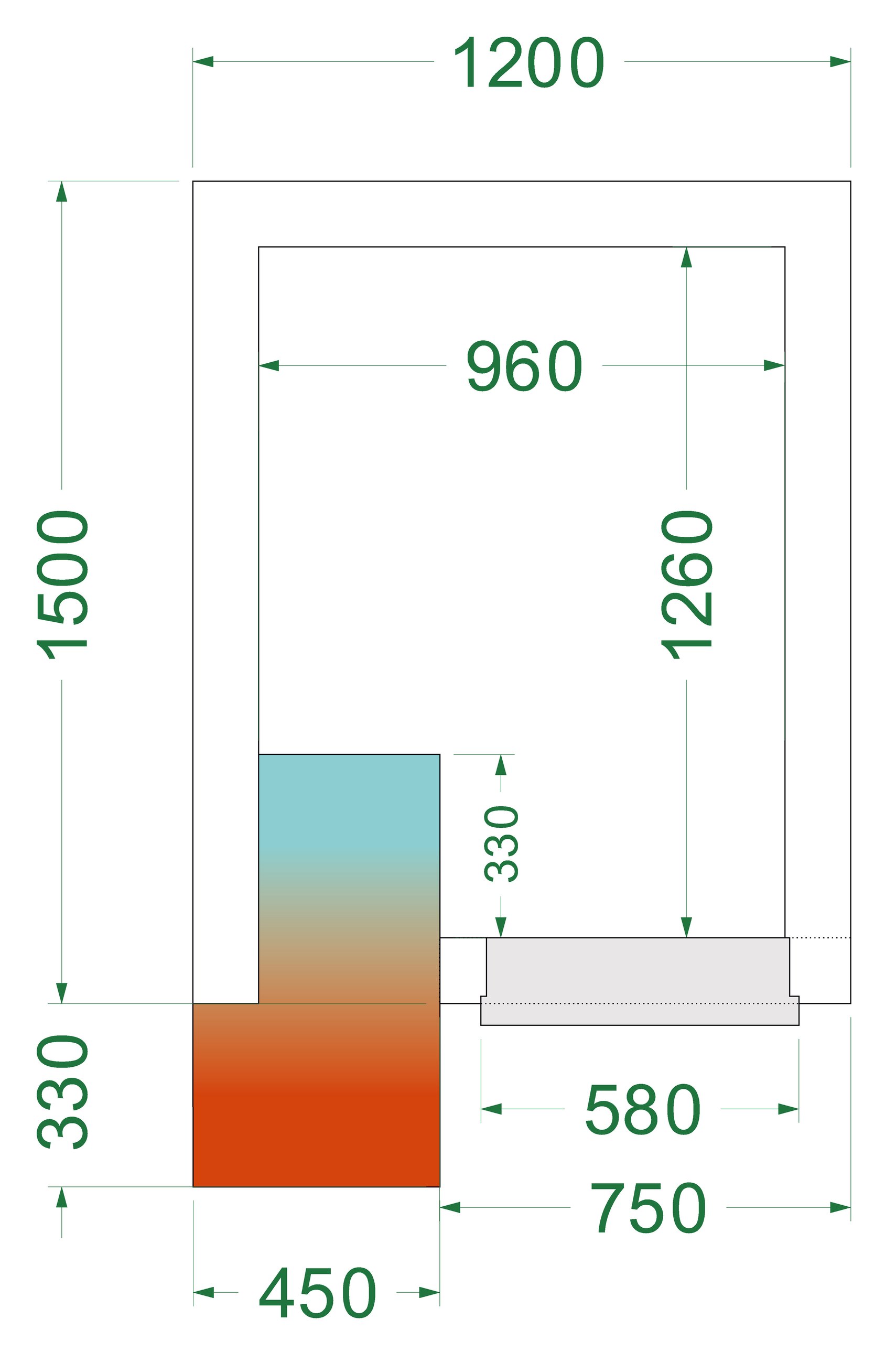 Chambre froide négative isolation 42 kg/m³ - CRNF1215 - Tefcold