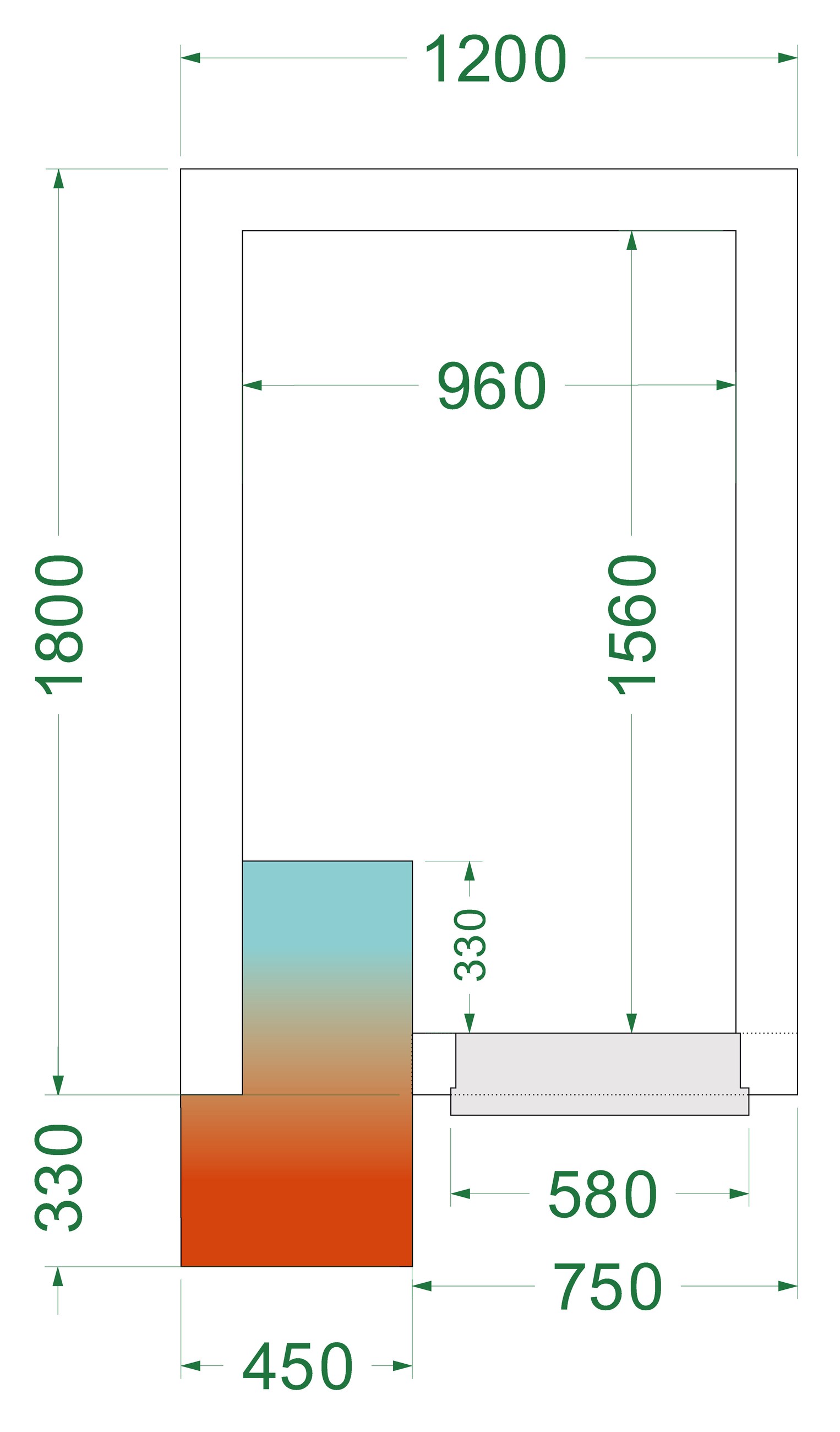 Chambre froide négative isolation 42 kg/m³ - CRNF1218 - Tefcold