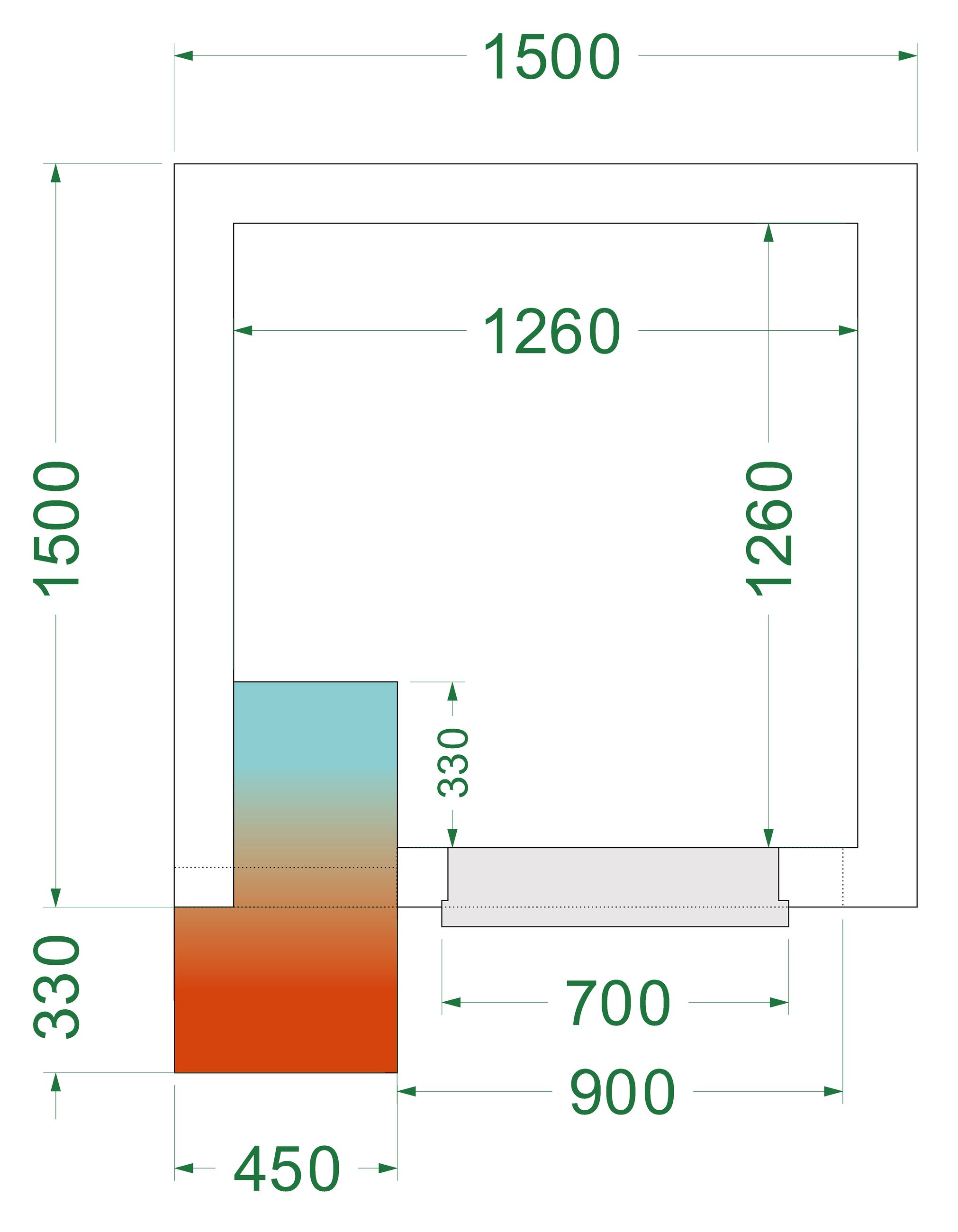 Chambre froide négative isolation 42 kg/m³ - CRNF1515 - Tefcold