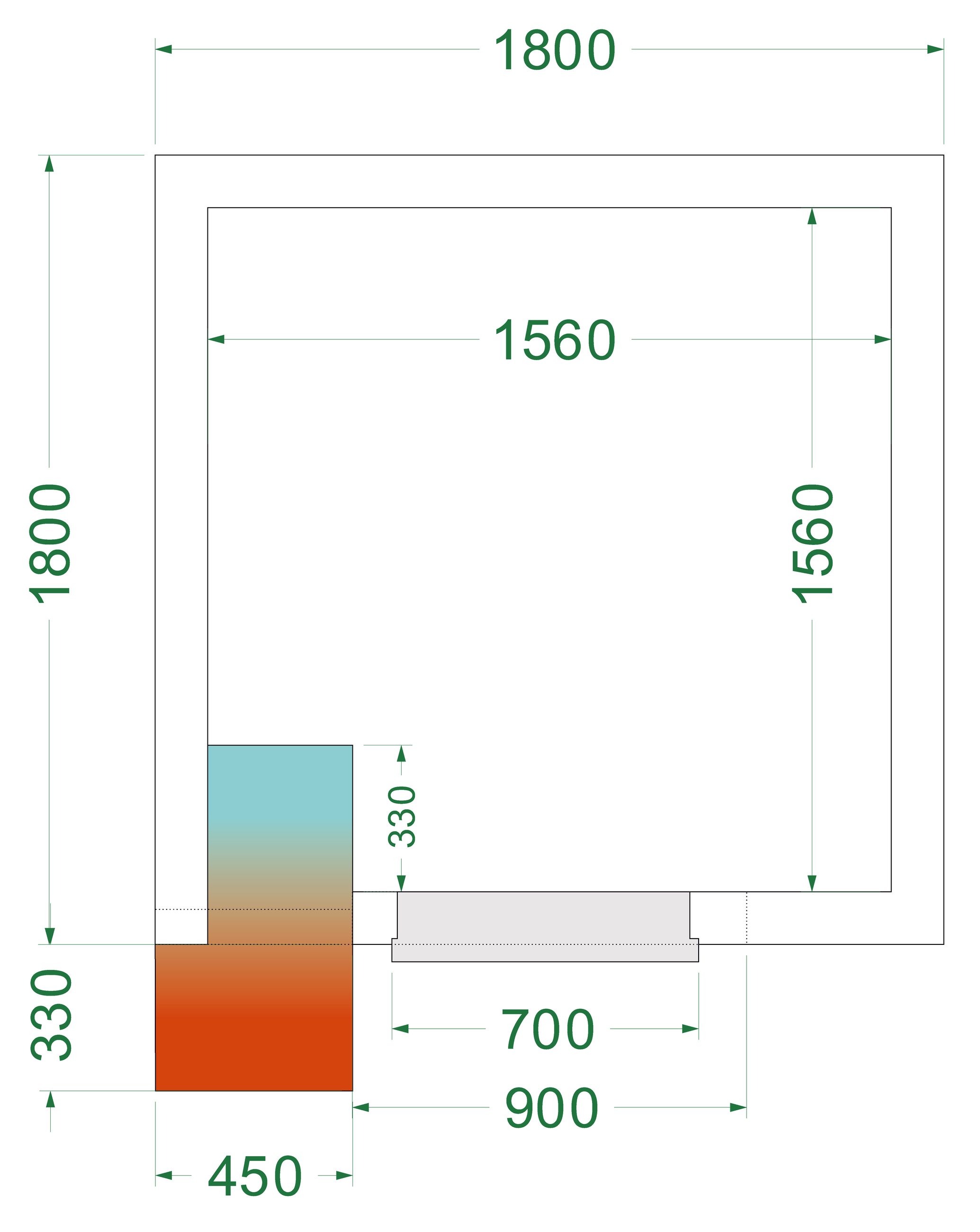 Chambre froide négative isolation 42 kg/m³ - CRNF1818 - Tefcold