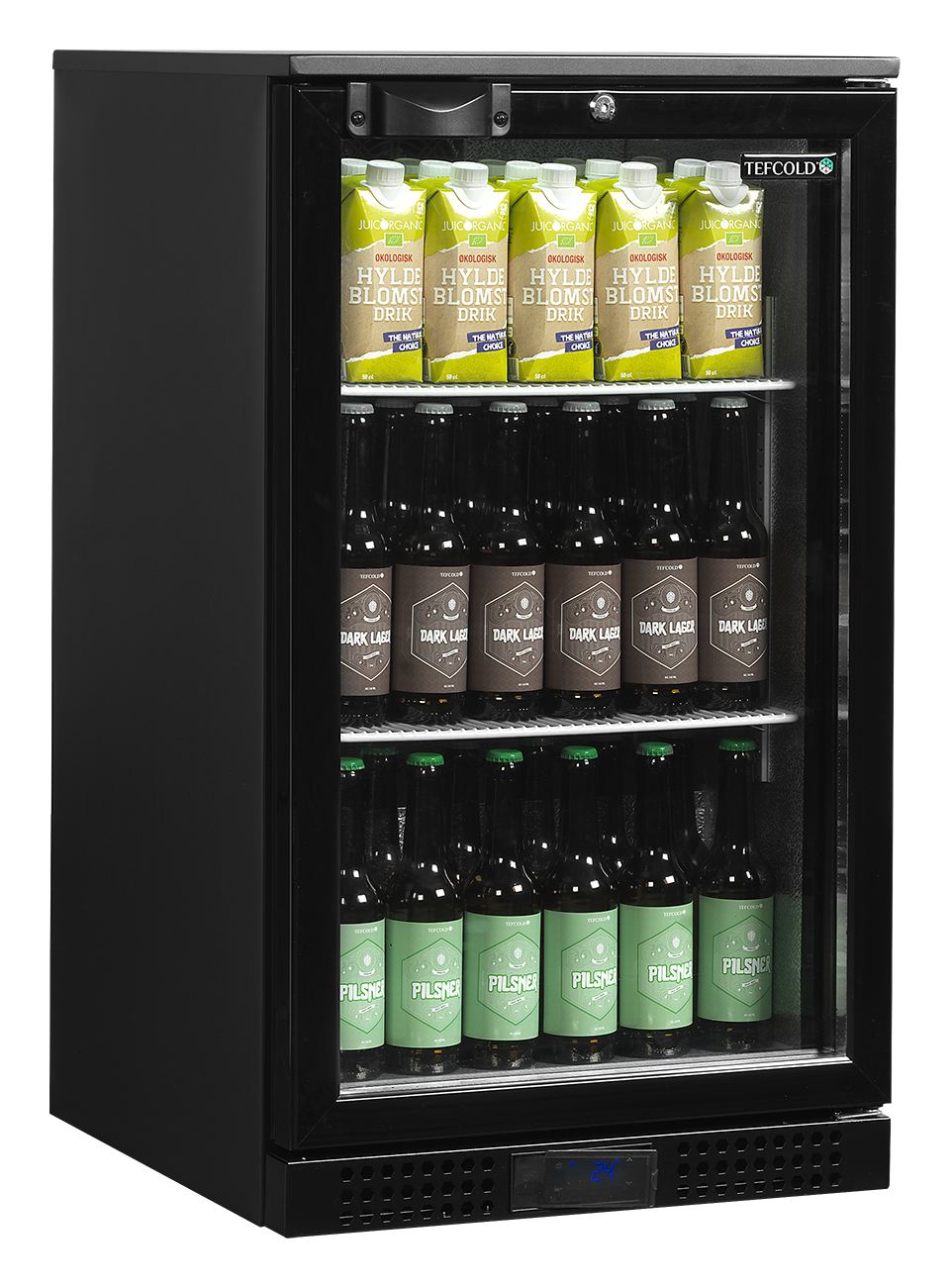 Réfrigérateur d'arrière-bar professionnel 1 porte vitrée positif 92 litres - DB106H - Tefcold en cuisine professionnelle