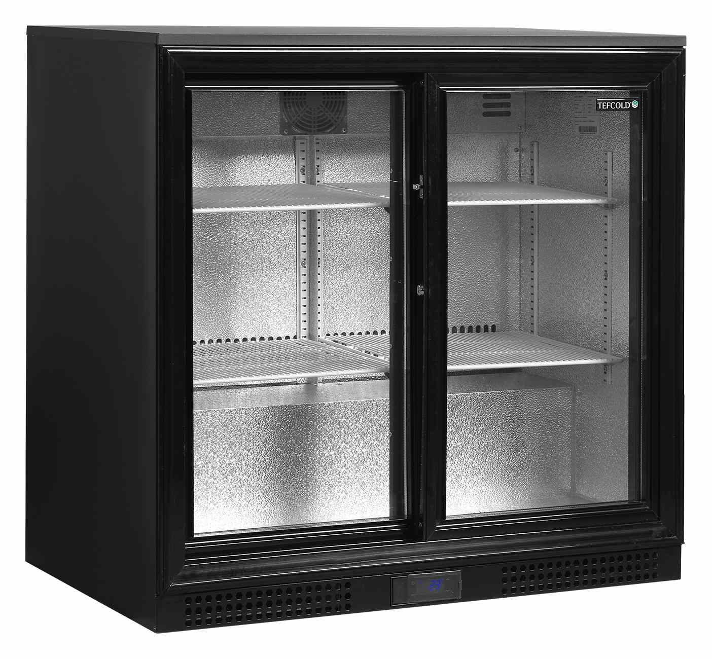 Réfrigérateur d'arrière-bar professionnel 2 portes vitrées coulissantes 182 litres positif - DB201S - Tefcold