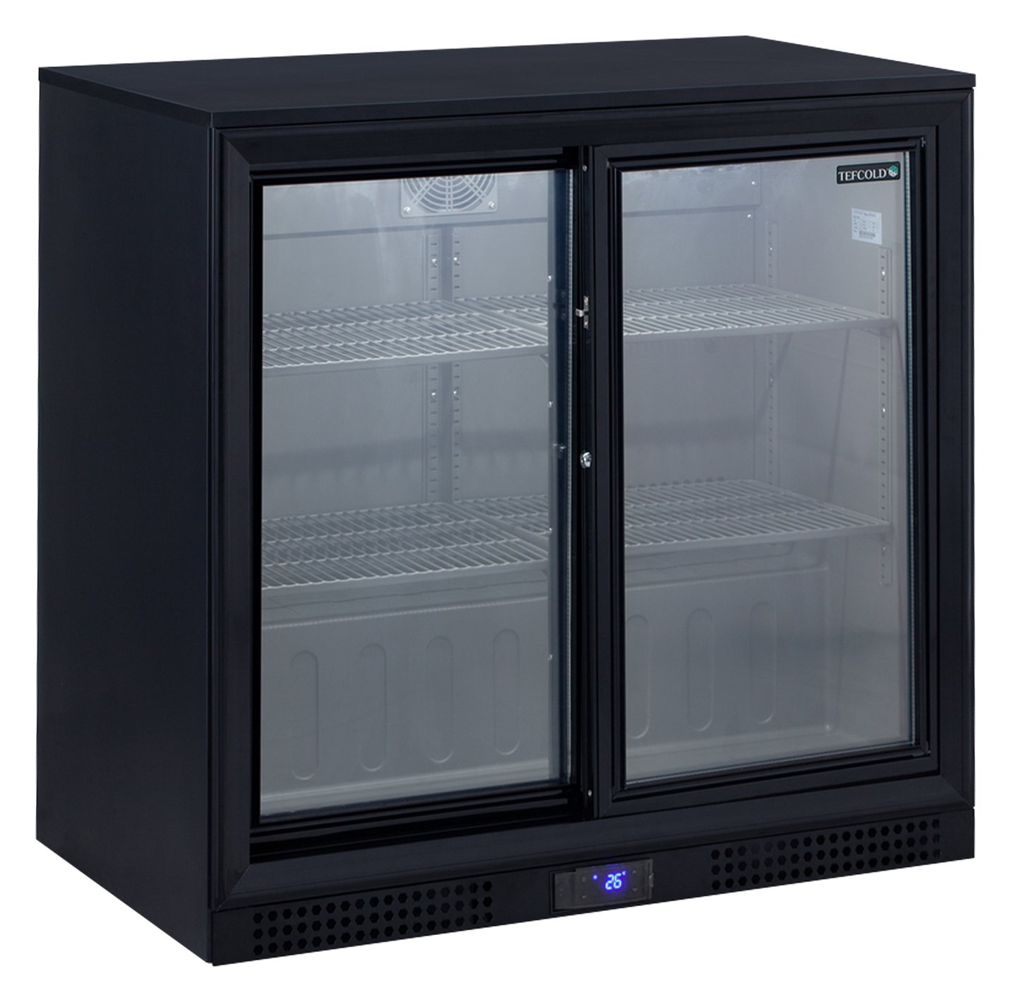 Réfrigérateur professionnel d'arrière-bar 2 portes vitrées coulissantes 187 L positif - DB202S - Tefcold