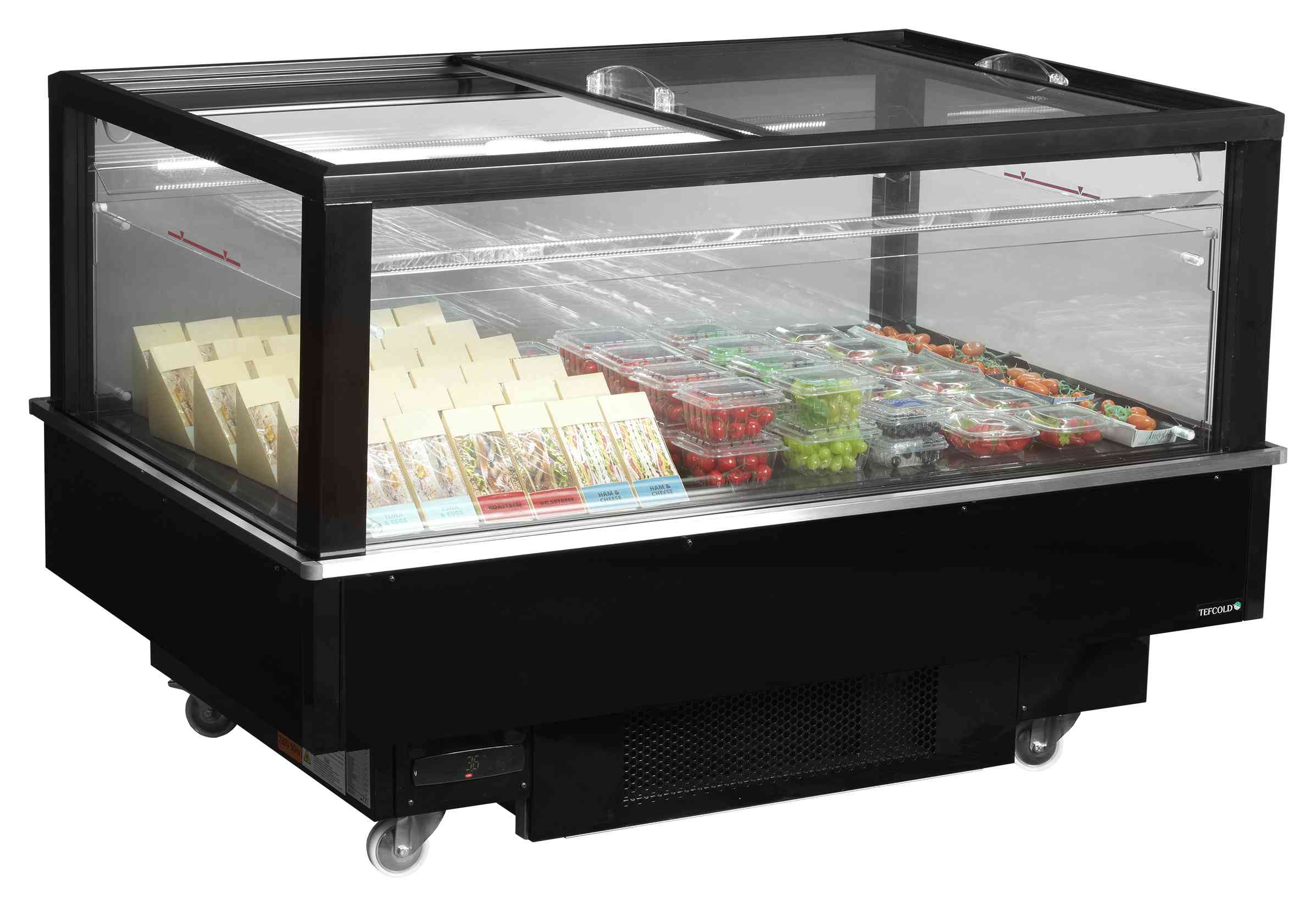 Meuble réfrigéré polyvalent 320 l capacité nette couvercles coulissants - EIB-D1015-B1 - Tefcold en cuisine professionnelle
