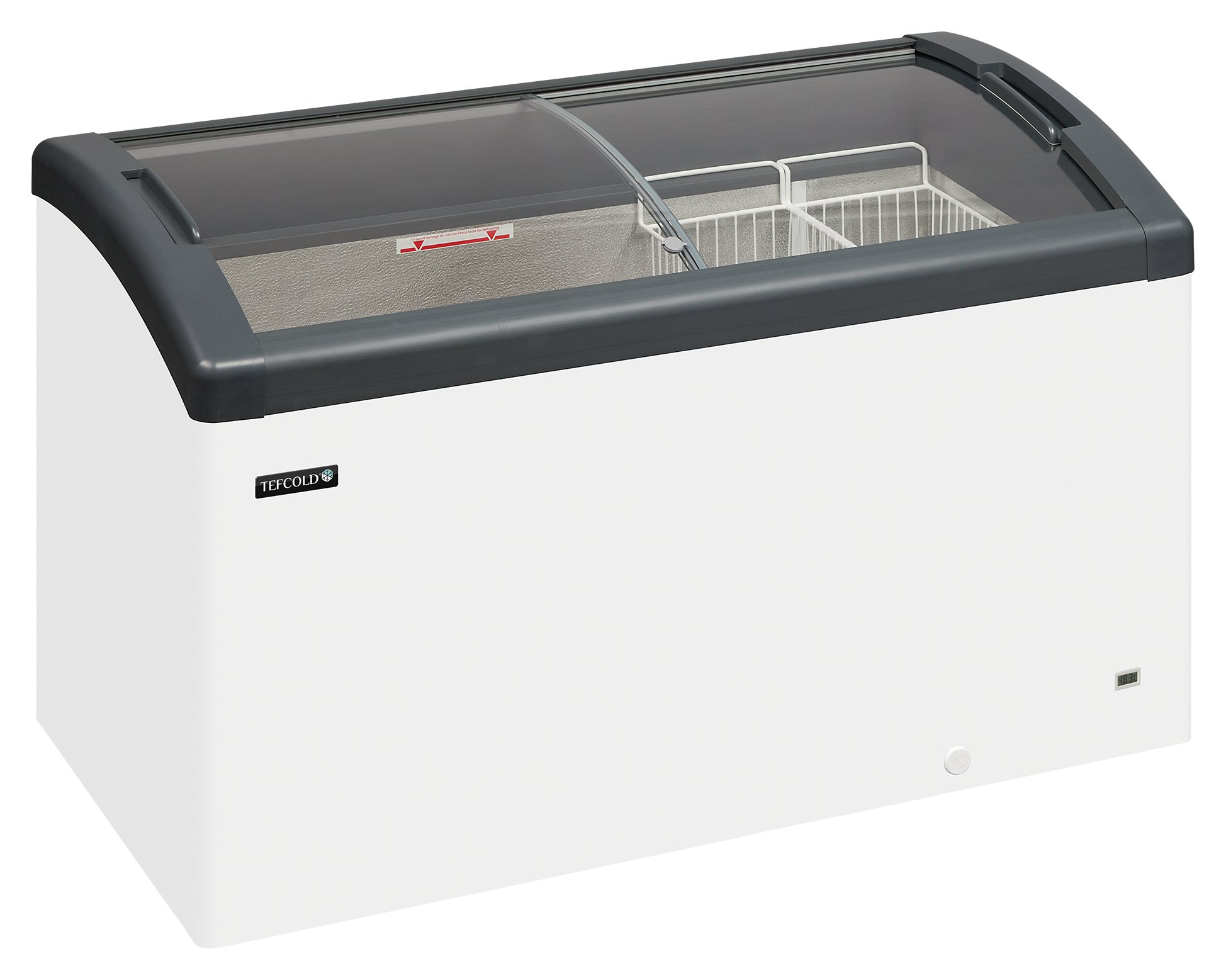 Congélateur coffre professionnel couvercles coulissants en verre incurvés 254 litres capacité nette - FOCUS 131 - Tefcold
