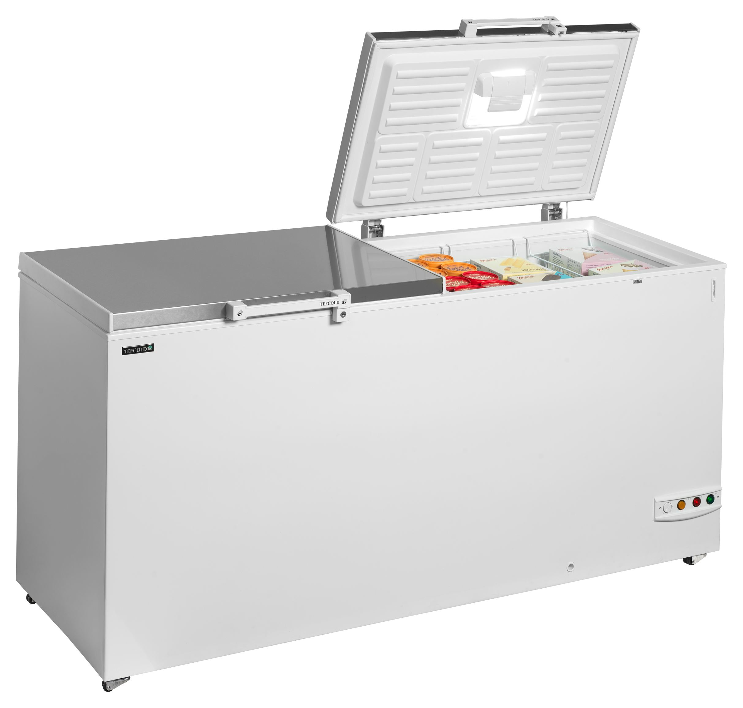 Congélateur coffre professionnel avec couvercle en deux parties 524 litres - FR606S SL - Tefcold en cuisine professionnelle