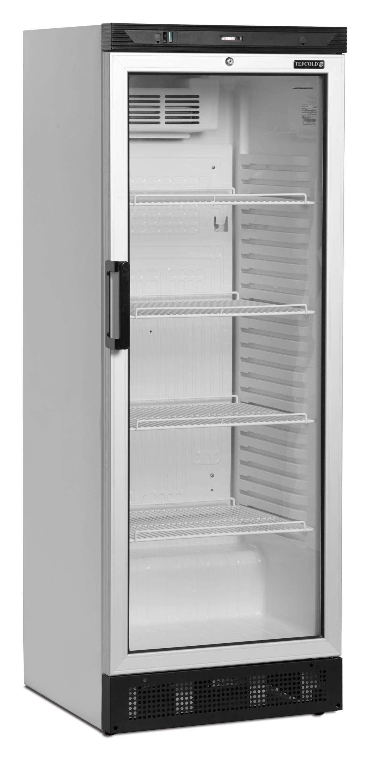 Cellier professionnelle 1 porte vitrée Blanche positive - FS1280 - Tefcold