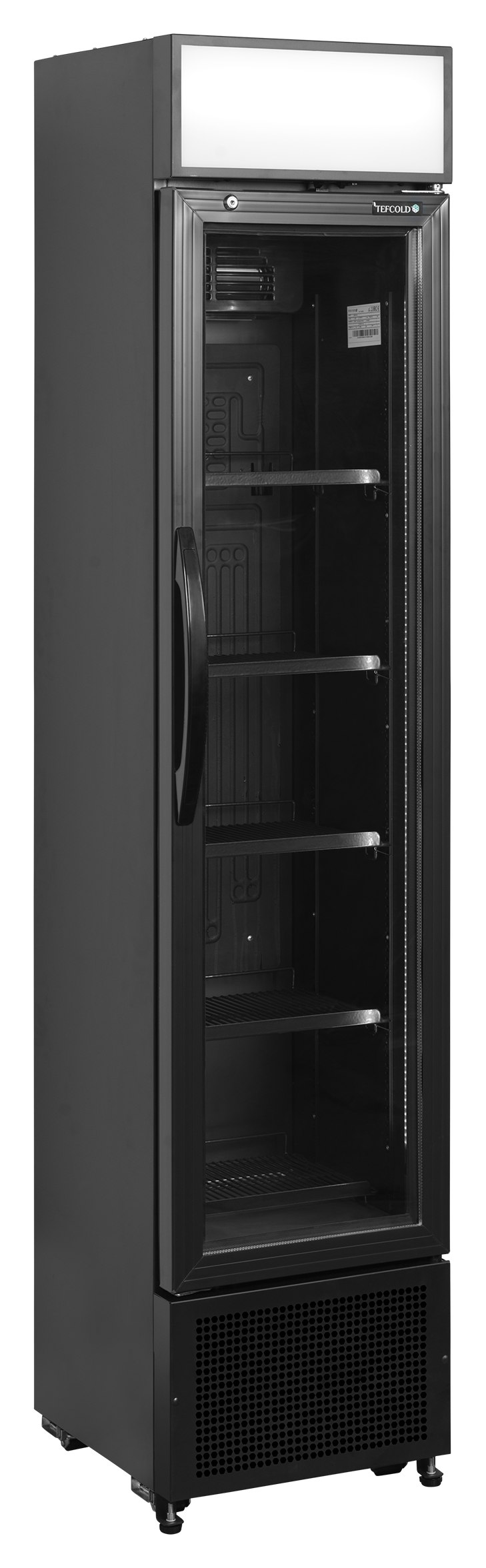 Réfrigérateur professionnel à boissons 1 porte vitrée noir positif - FSC175H BLACK - Tefcold