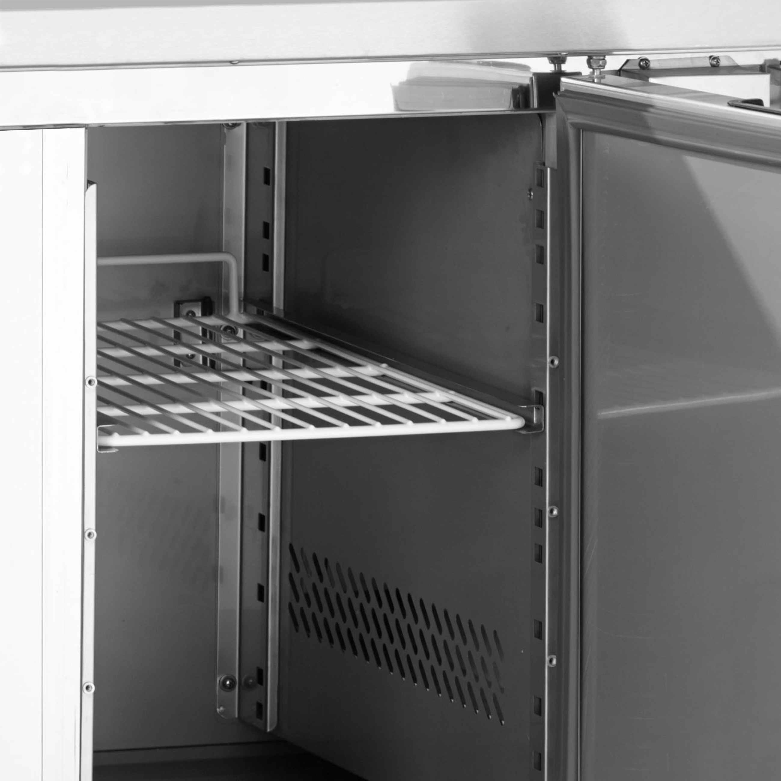 Comptoir professionnel pour saladette 2 portes pleines positif - GS92 - Tefcold en cuisine professionnelle