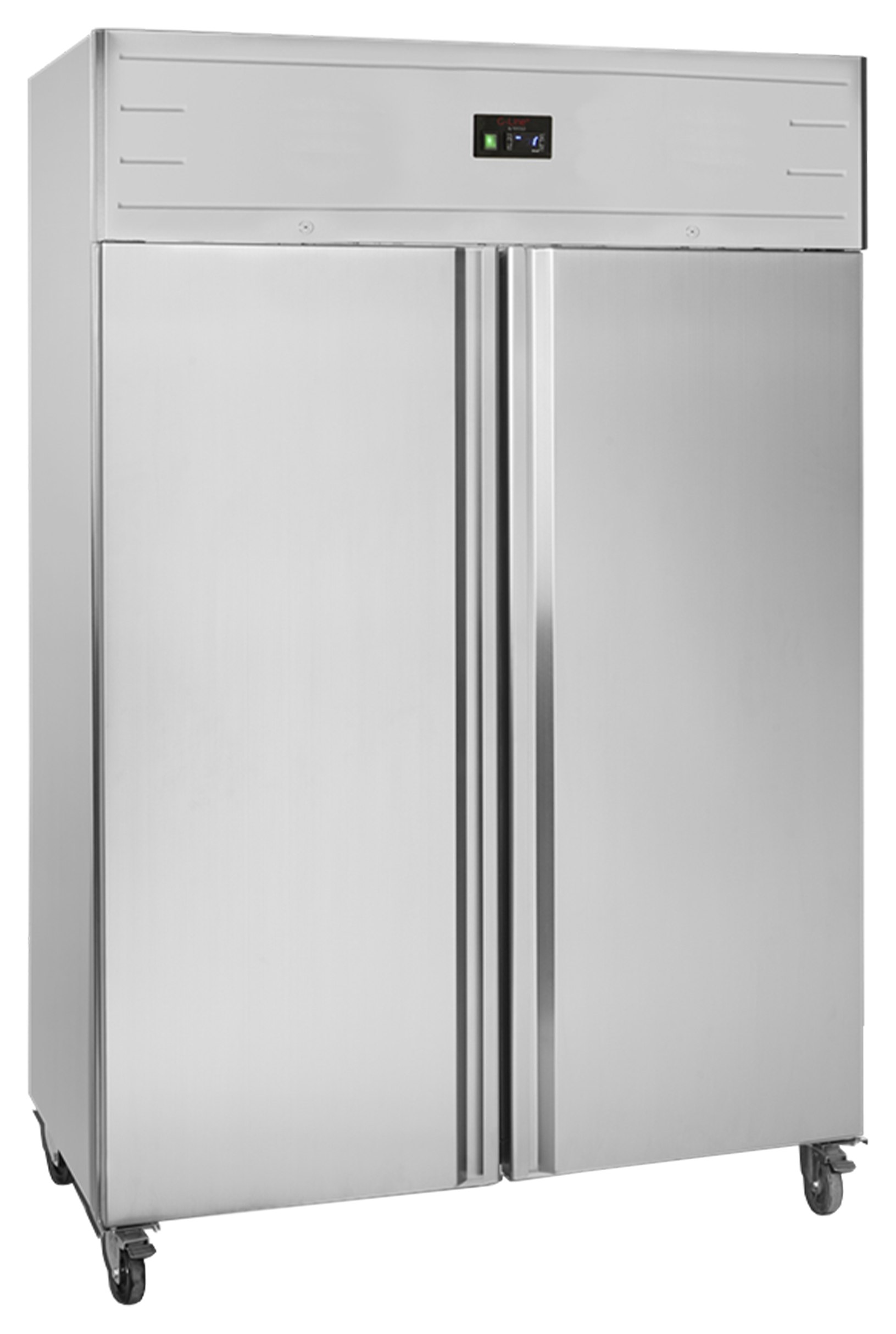 Réfrigérateur professionnel 2 portes pleines volume net 1056 L acier inoxydable refroidissement ventilée - GUC140 - Tefcold
