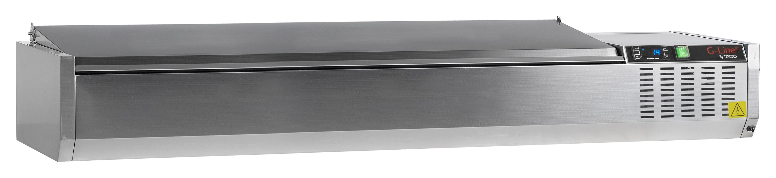 Unité de garniture réfrigérée avec couvercle inox 41,6 l positive - GVC33-180 S/S - Tefcold