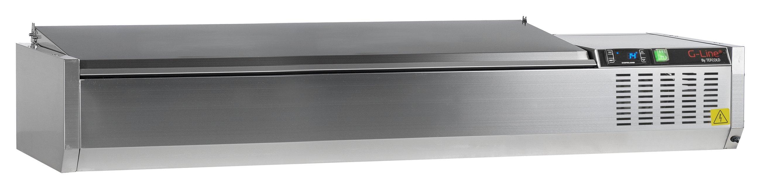 Unité de garniture réfrigérée avec couvercle inox capacité 42,6 litres positive - GVC38-150 S/S - Tefcold