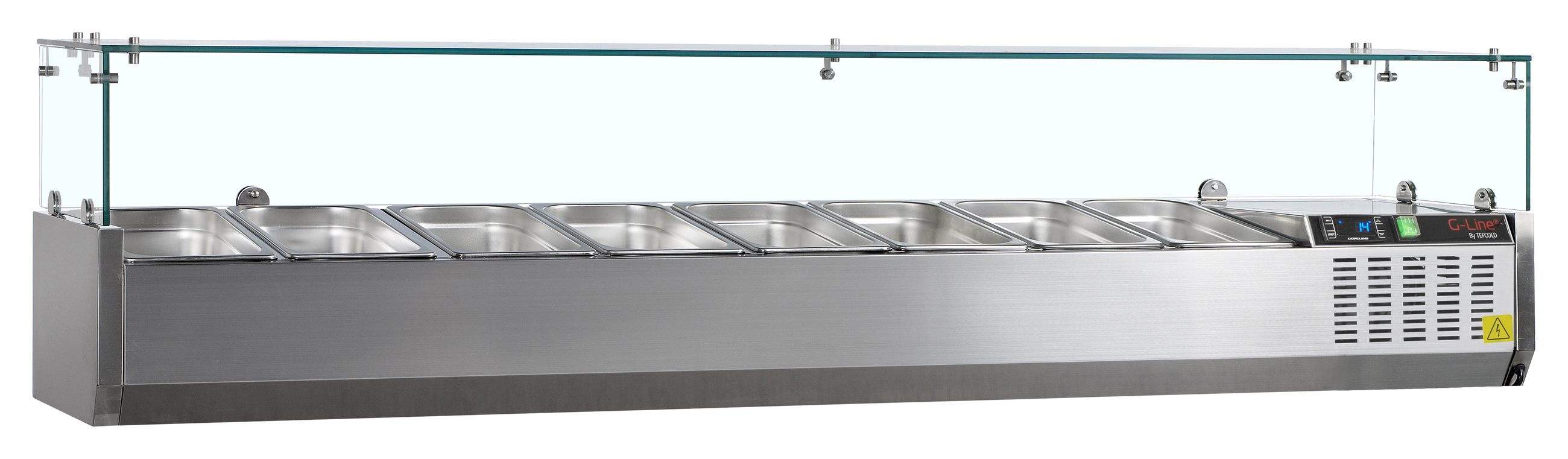 Unité de garniture réfrigérée couvercle vitré capacité 56,8 litres positive - GVC38-180 - Tefcold