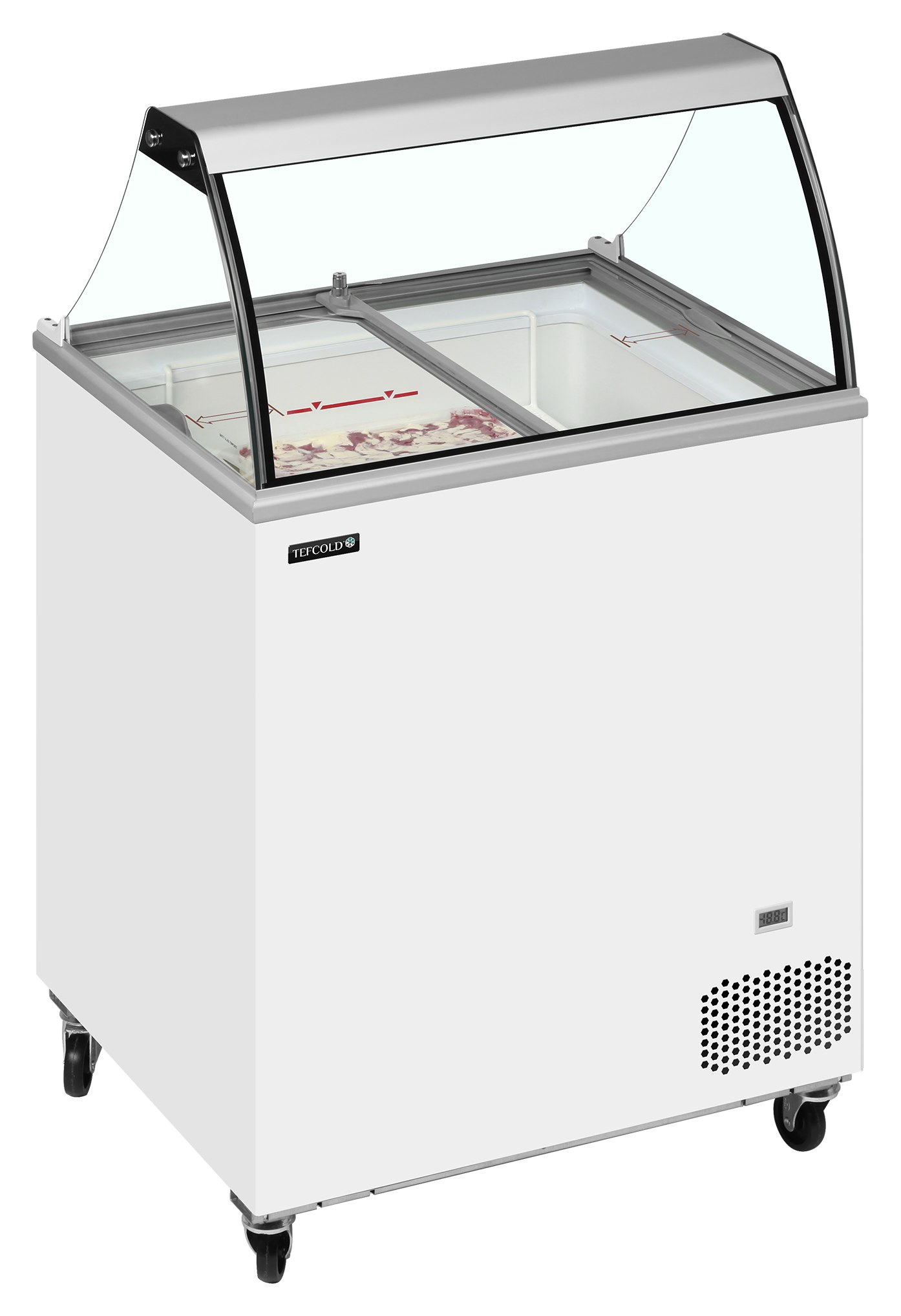 Congélateur professionnel à crème glacée avec couvercle de service 155 litres négatif - IC202SC-SO - Tefcold en cuisine professionnelle