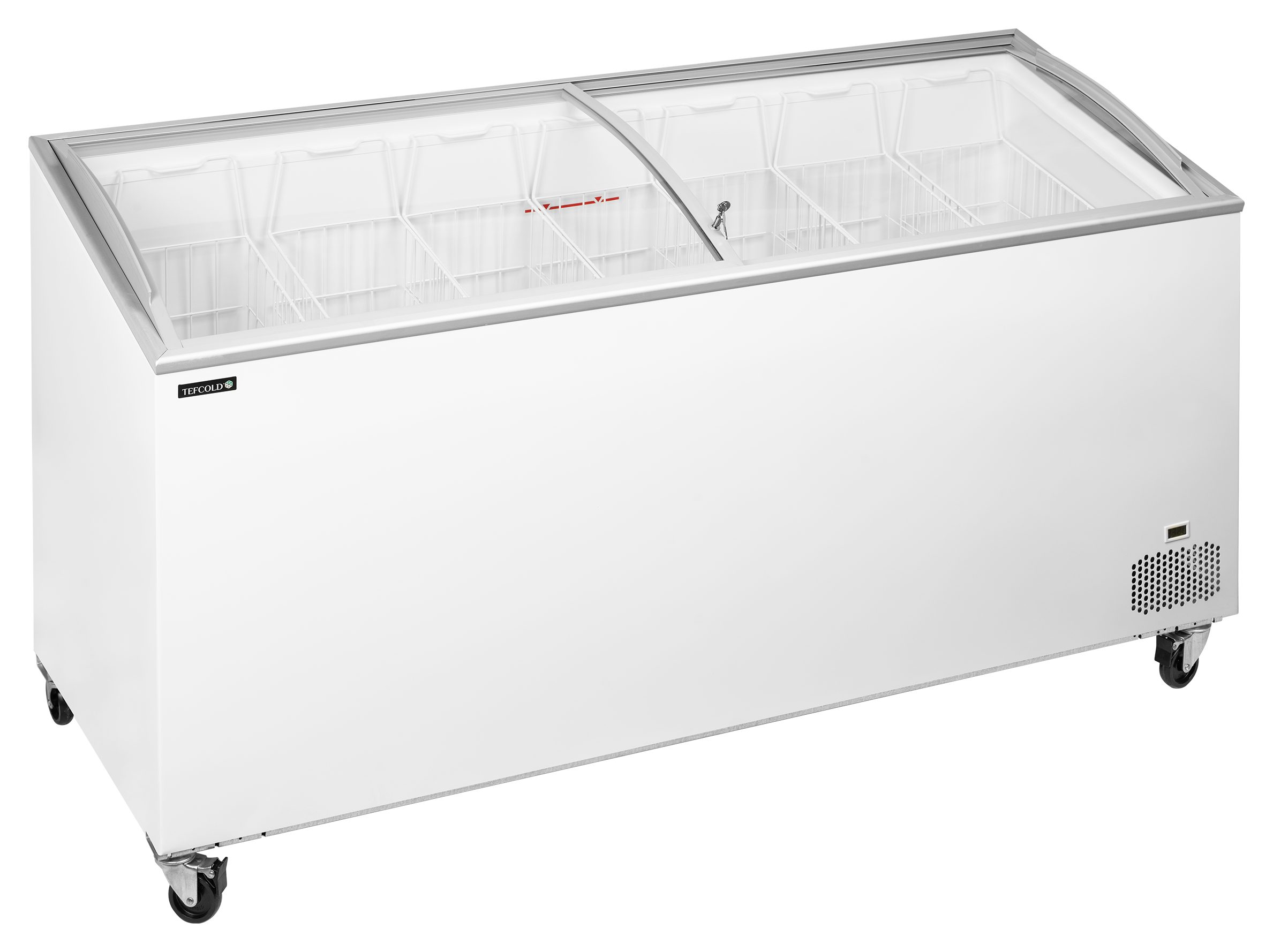 Congélateur coffre professionnel couvercles coulissants vitrés bombés 481 litres négatif - IC552SCEB - Tefcold