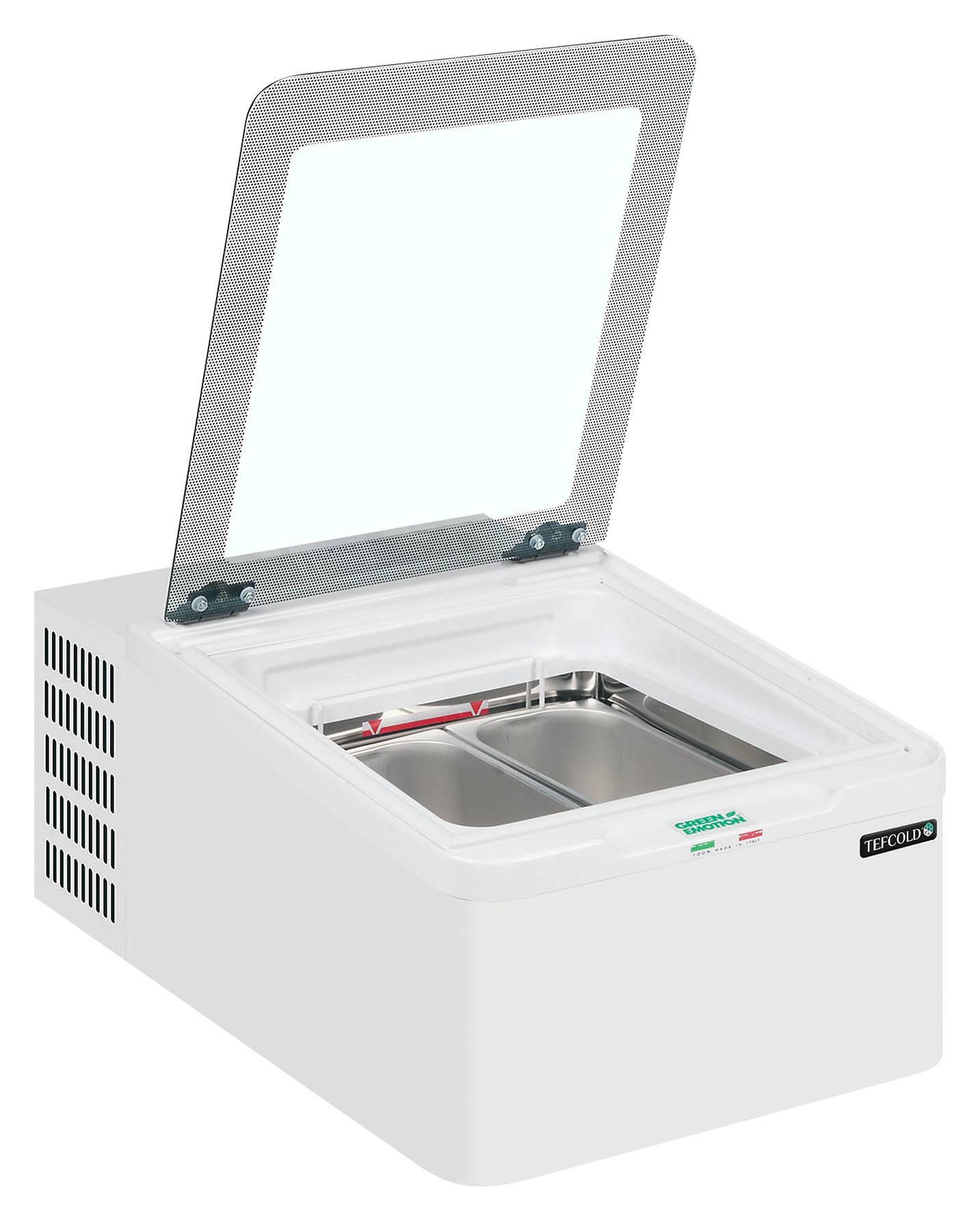 Vitrine de comptoir pour glace blanche négative 20 litres - ICE2 - Tefcold