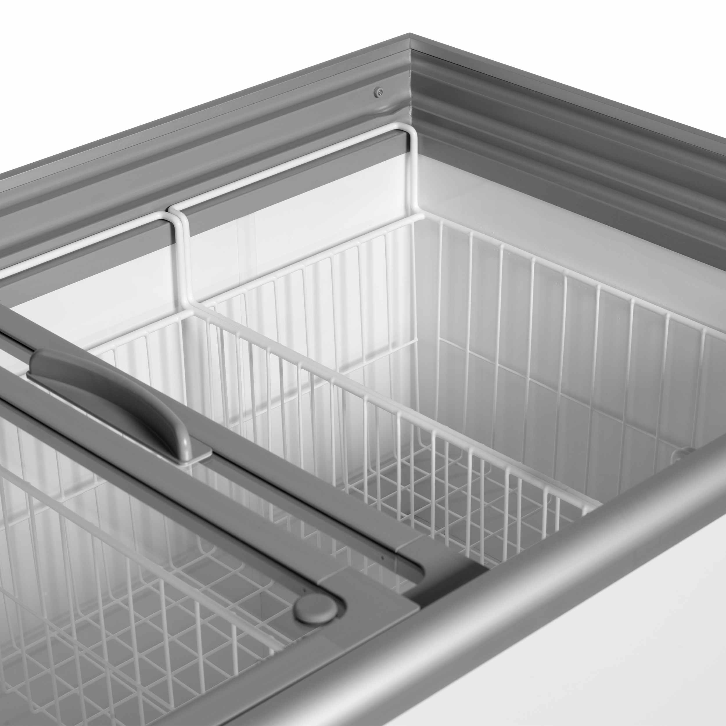 Congélateur coffre professionnel 408 L capacité nette blanc couvercles vitrés coulissants - IDA500-W1 - Tefcold en cuisine professionnelle