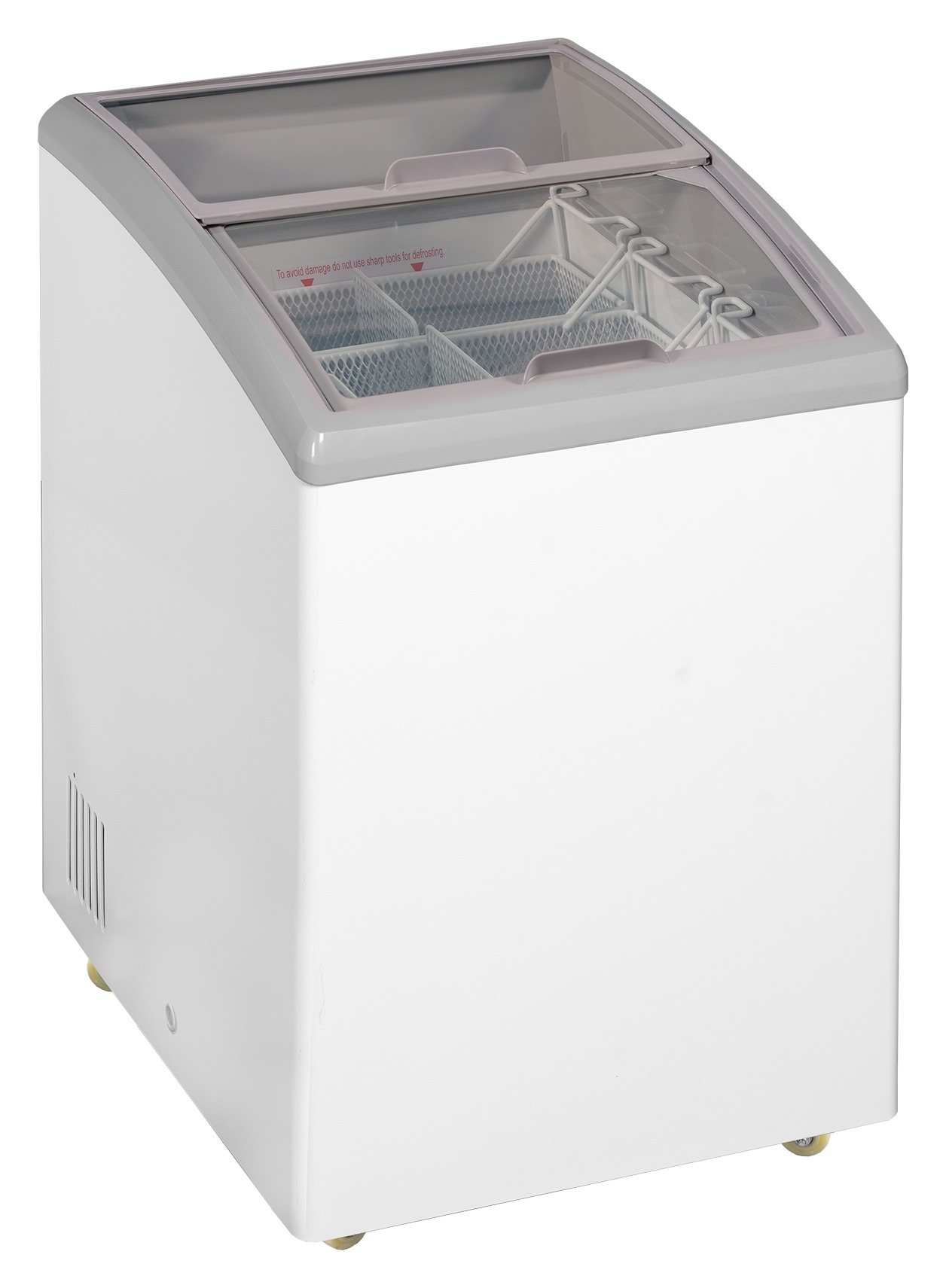 Congélateur coffre professionnel couvercles coulissants vitrés bombés 110 litres négatif - IDC152-W1 - Tefcold