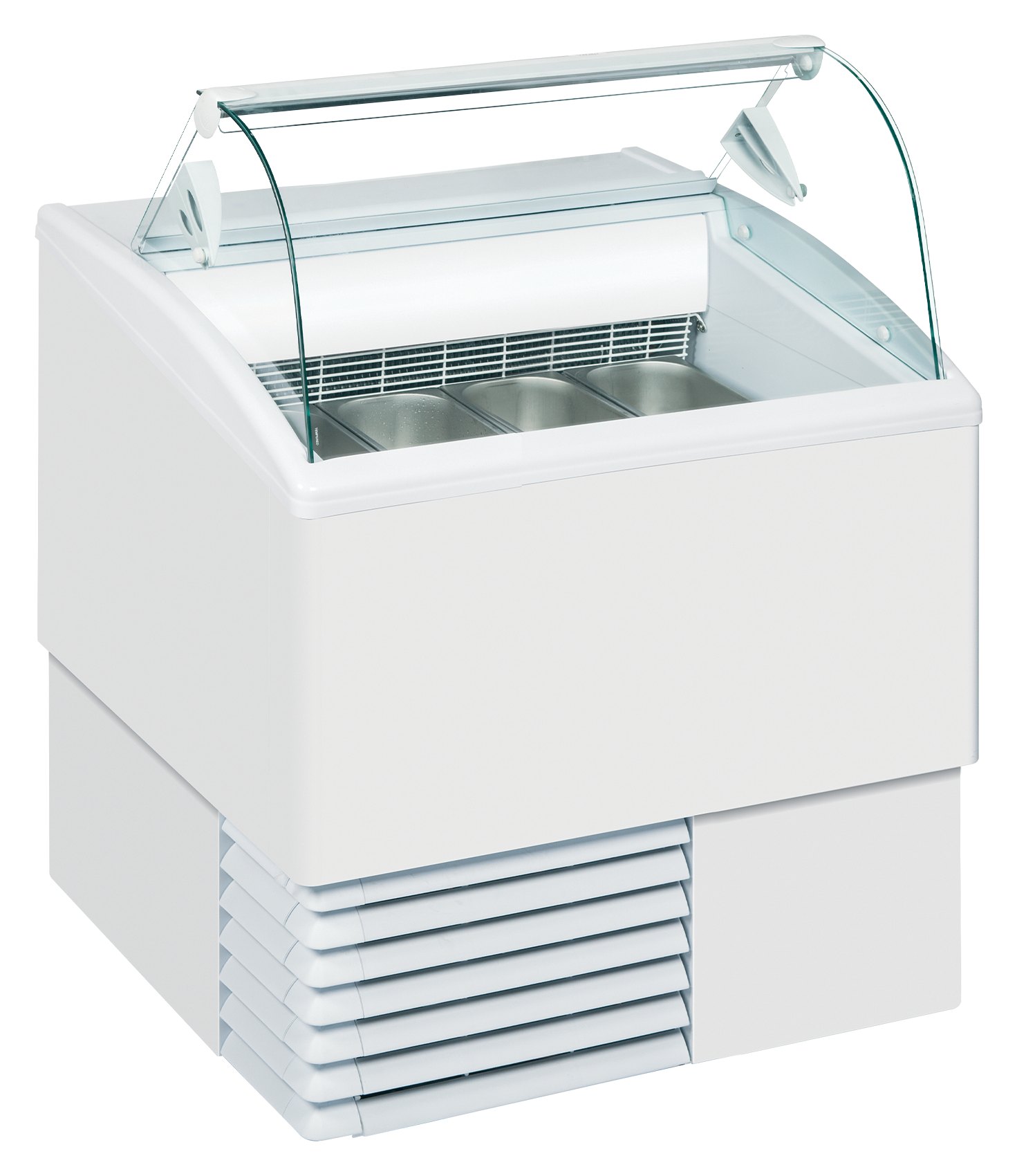 Vitrine à glaces professionnelle avec couvercle en verre bombé - ISETTA 4LX - Tefcold