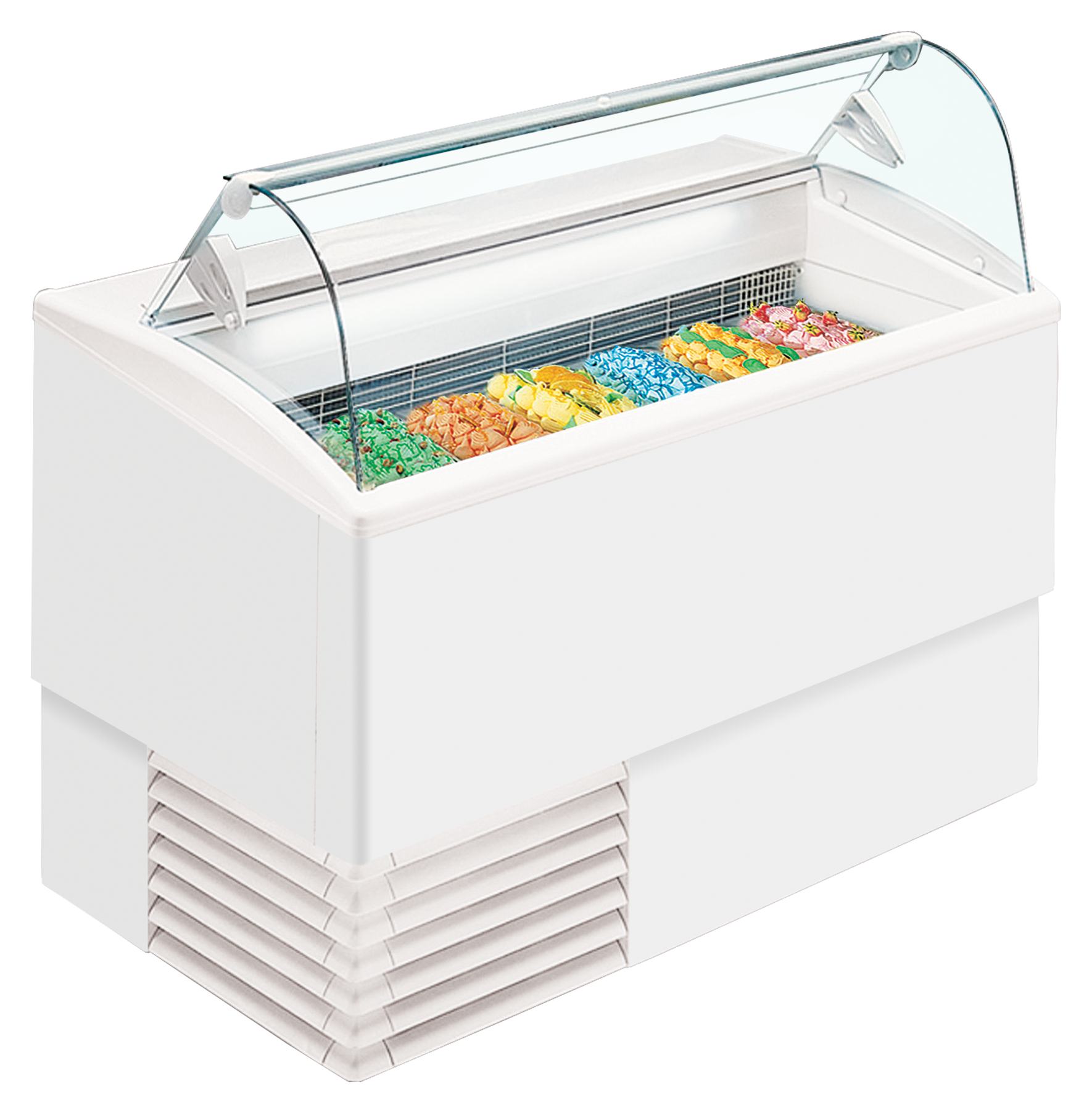 Vitrine à glaces professionnelle avec couvercle en verre bombé - ISETTA 7LX - Tefcold