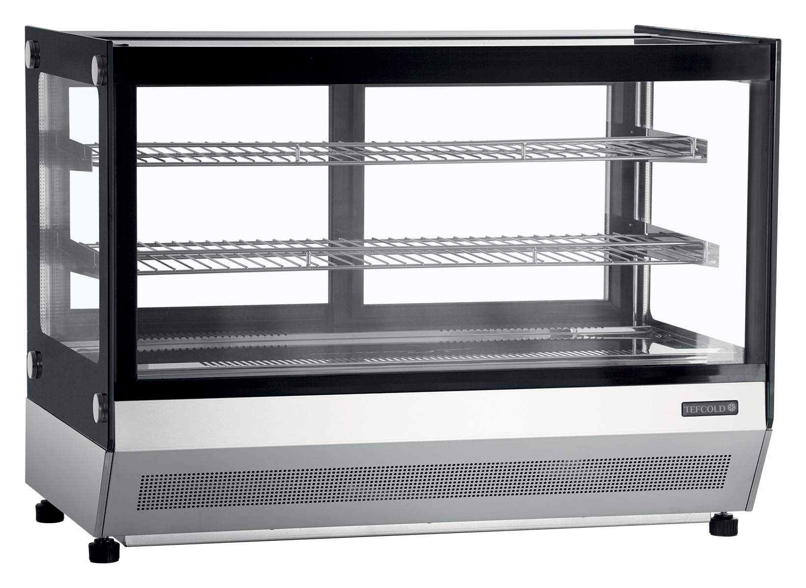 Armoire réfrigérée professionnelle 2 portes vitrées coulissantes inox 88 litres - LCT900F/BLACK - Tefcold