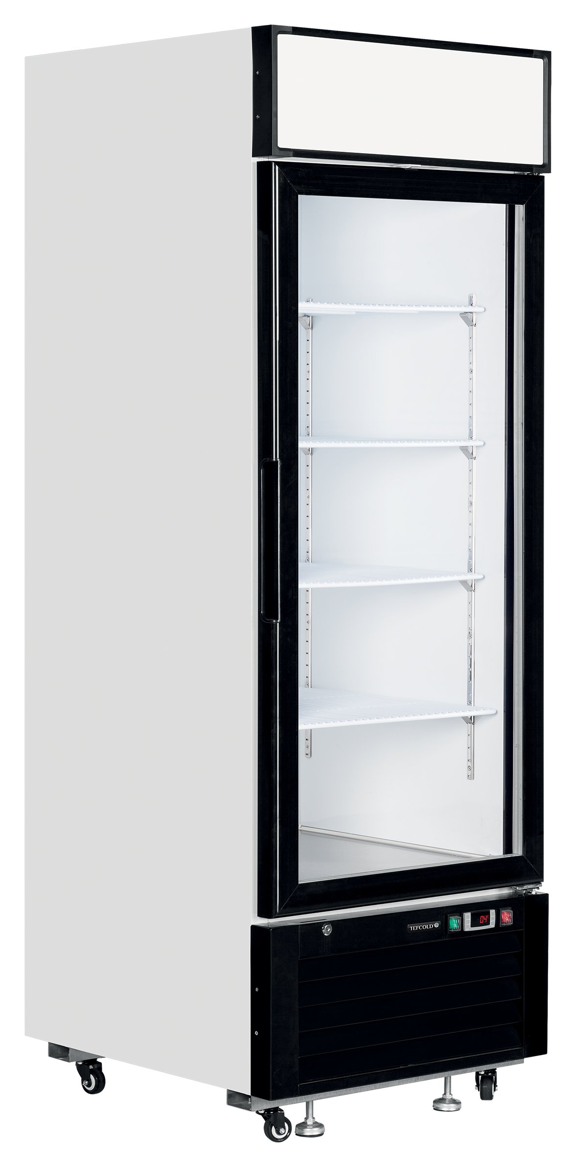 Vitrine professionnelle froid positive 1 porte vitrée blanche 405 L - LGC2500 - Tefcold