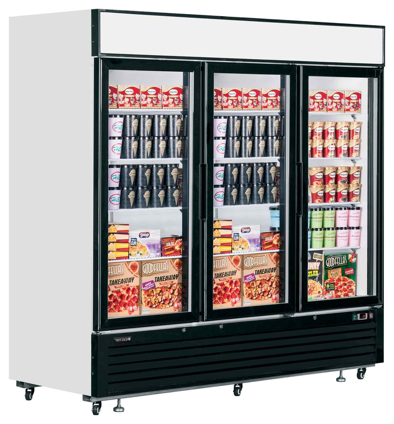 Vitrine professionnelle positive 3 portes vitrées blanche 1436 litres - LGF7500 - Tefcold en cuisine professionnelle