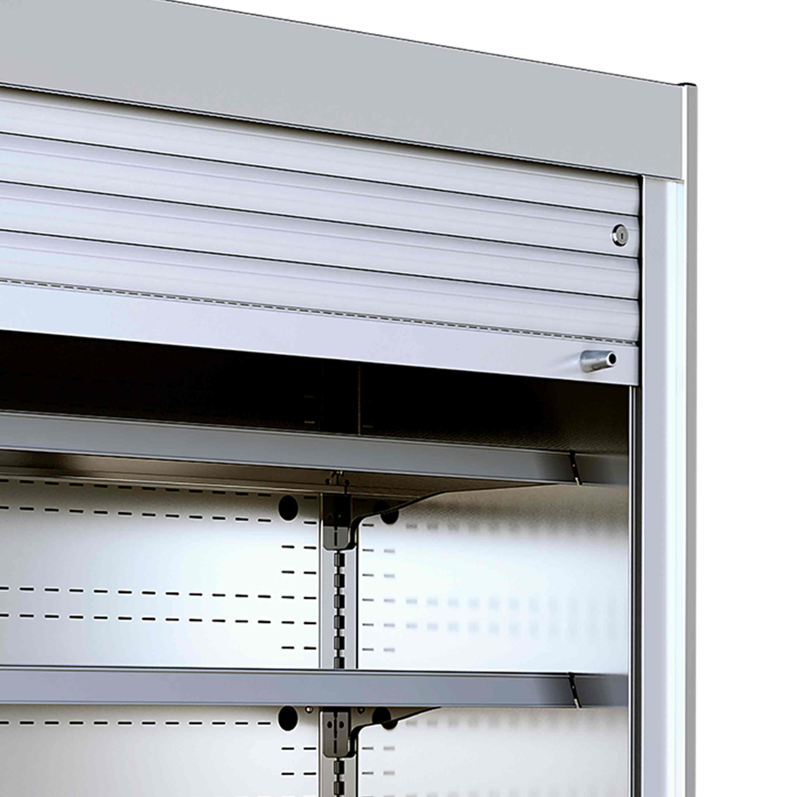 Vitrine multiniveaux professionnelle inox à volet de sécurité manuel positive - MCX130M - Tefcold en cuisine professionnelle