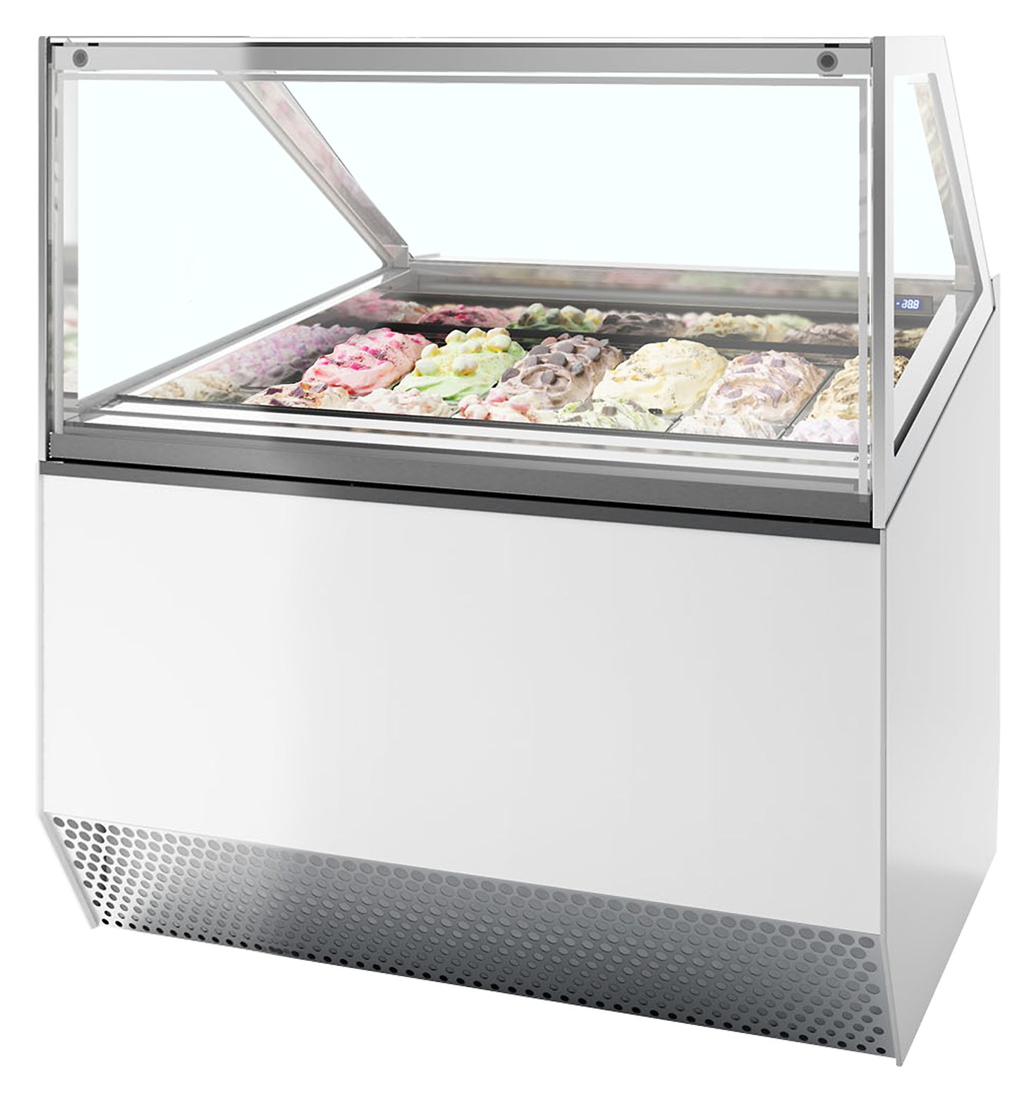 Vitrine professionnelle à glace ventilée 118 l -20 à -14 °C 1660 mm - MILLENNIUM ST12 - Tefcold