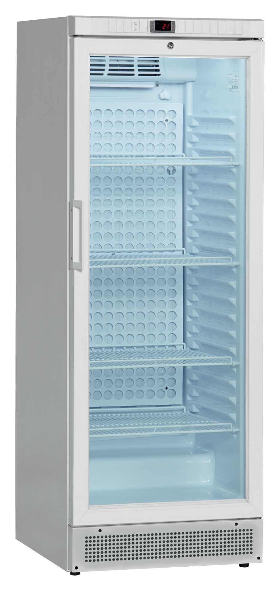 Armoire réfrigérée professionnelle 1 porte vitrée Blanche 260 l - MSU300 - Tefcold
