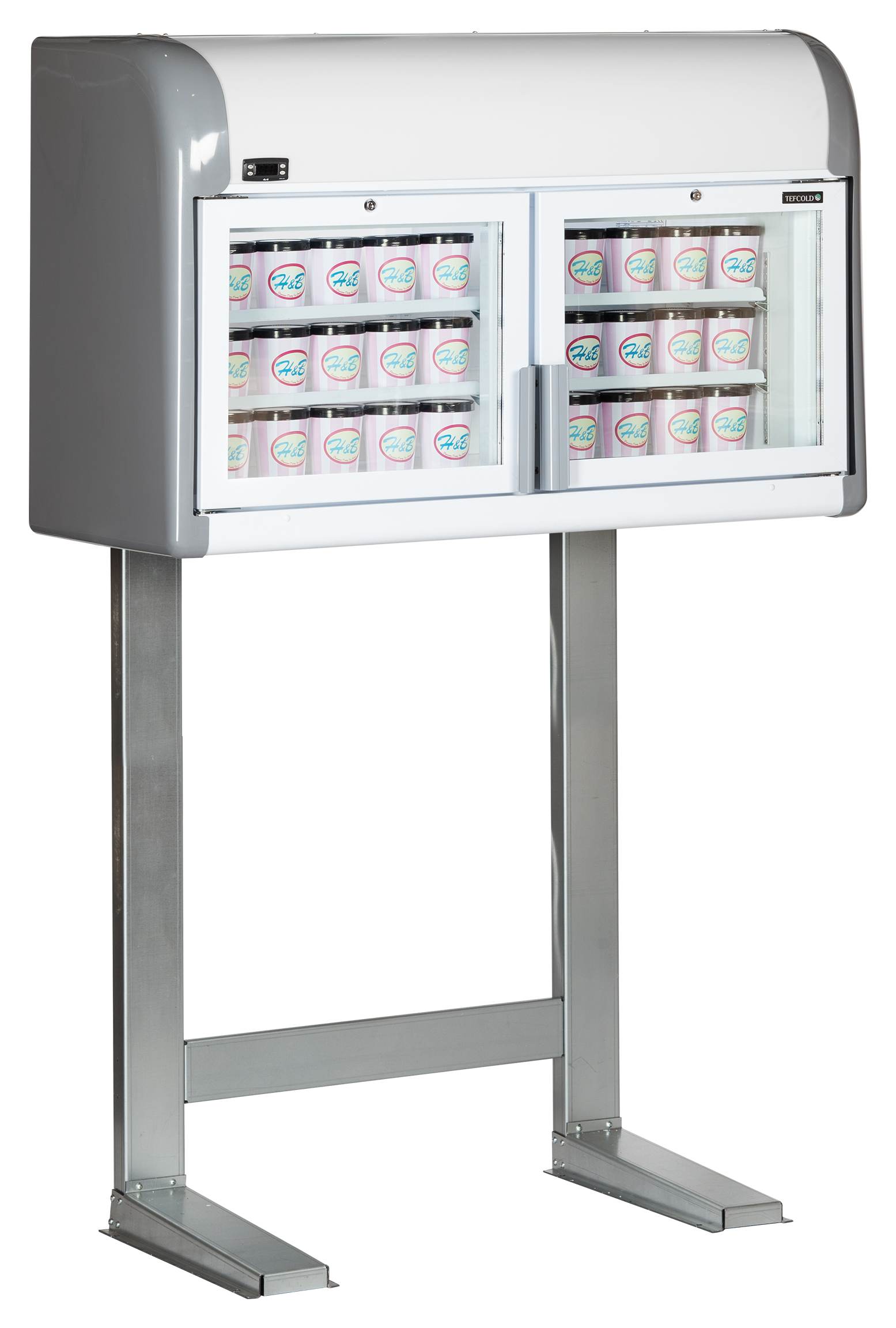Congélateur mural professionnel 2 portes vitrées 170 l négatif - MTF Mini - Tefcold en cuisine professionnelle