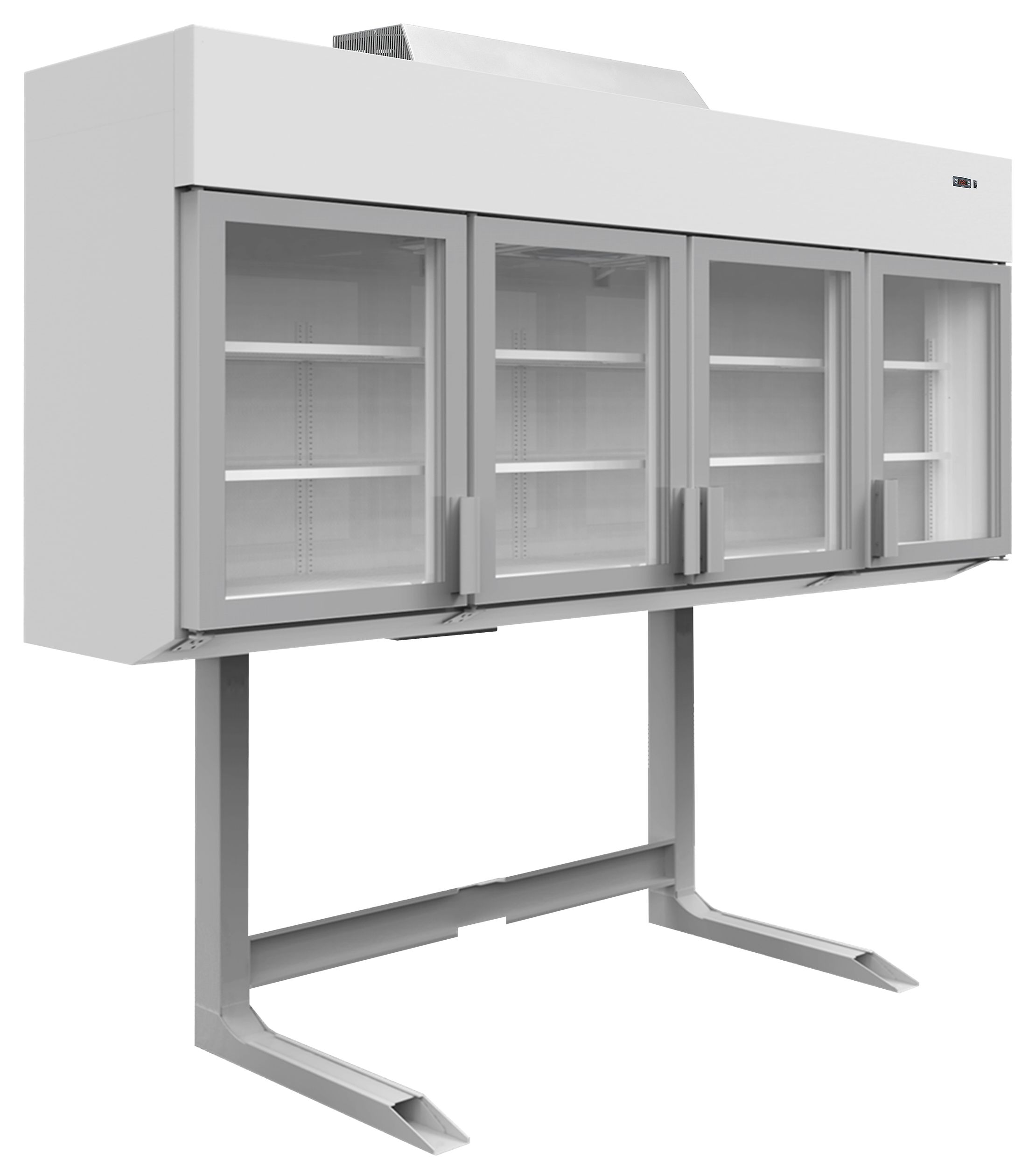 Congélateur-réfrigérateur mural professionnel Blanc 4 portes vitrées positive et négative - MTF250 VS - Tefcold