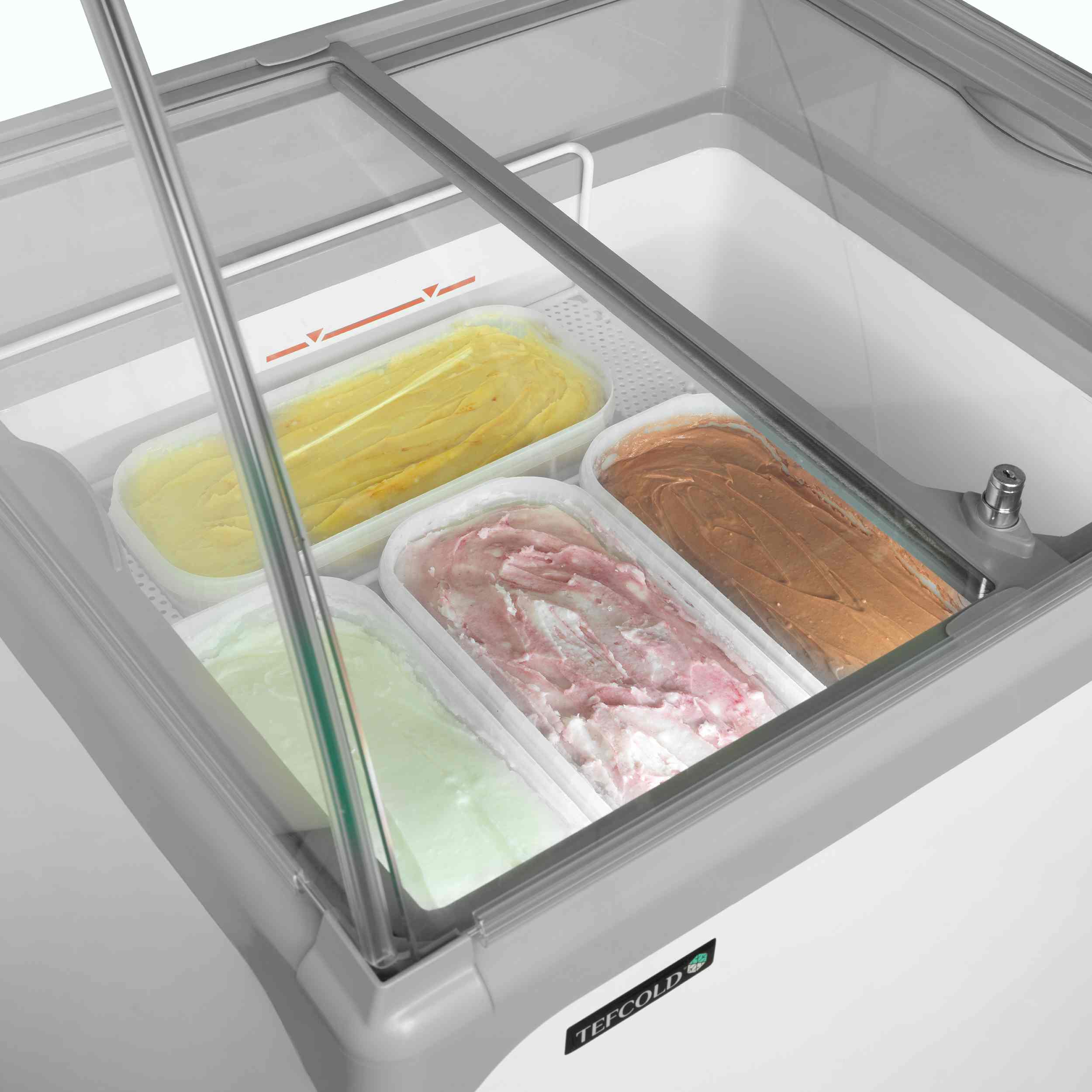 Vitrine à glace professionnelle statique 138 litres capacité nette 4 roulettes freins - NIC202SC-SO - Tefcold en cuisine professionnelle