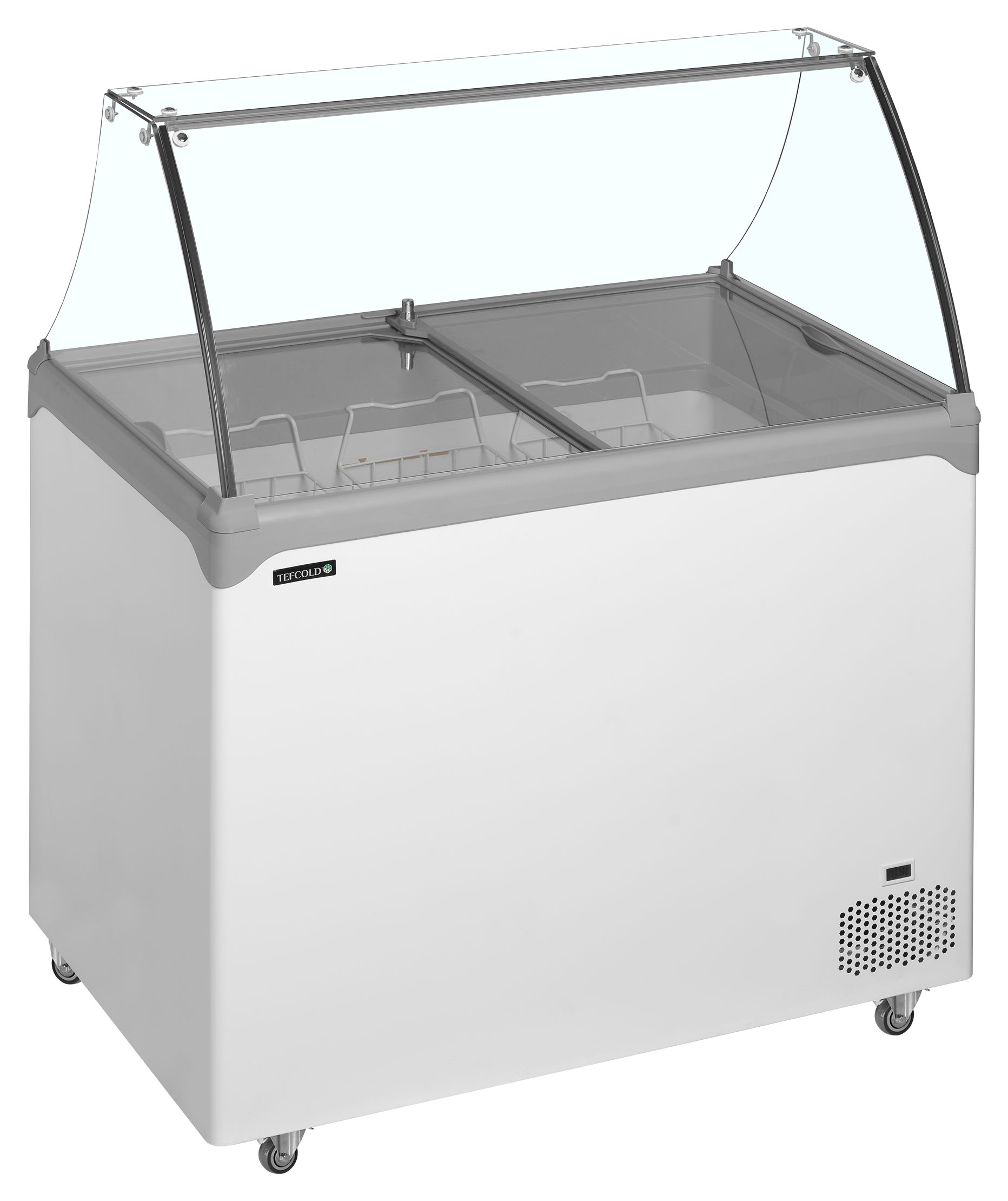 Vitrine à glace professionnelle statique 218 litres capacité nette 4 roulettes freins - NIC302SC-SO - Tefcold