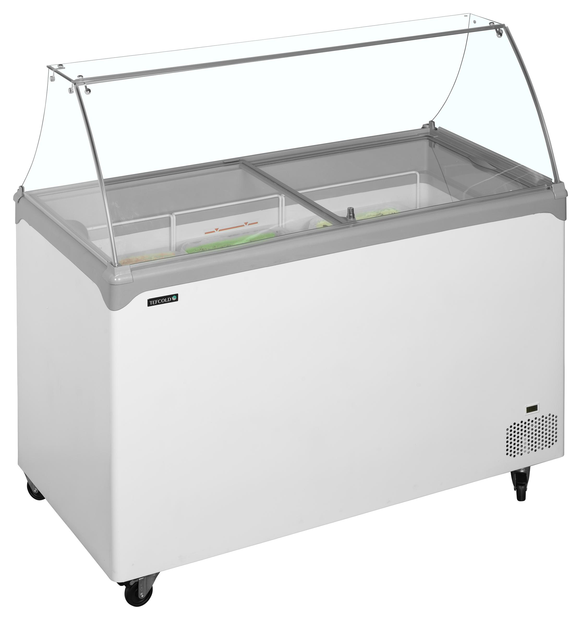 Vitrine à glace statique couvercles vitrés coulissants, volume net 298 l, température négative - NIC402SC-SO - Tefcold