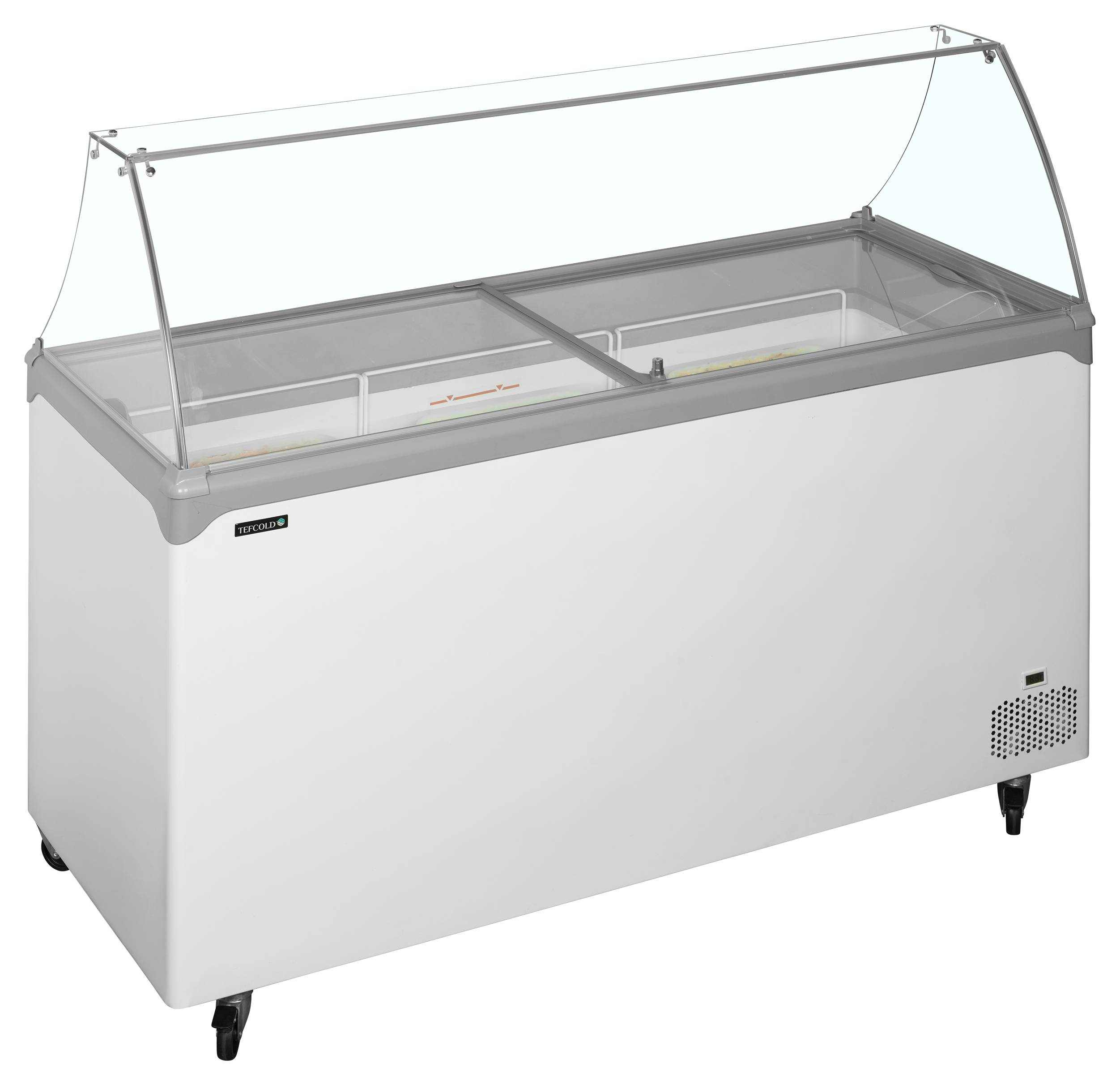 Vitrine à glace professionnelle statique 367 litres capacité nette 4 roulettes freins - NIC502SC-SO - Tefcold
